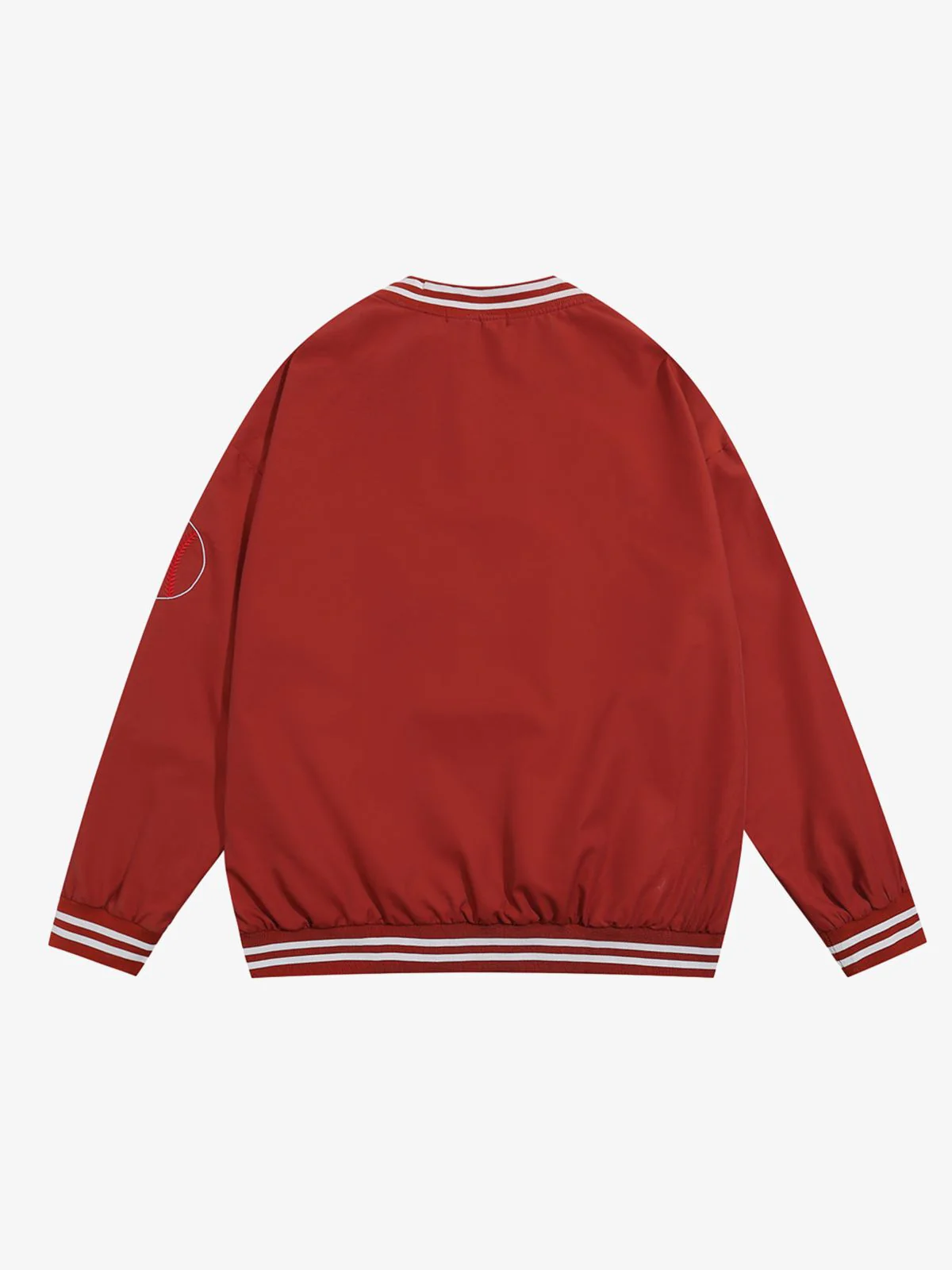 Street V-Neck Baseball-Inspired Sweatshirt - Image 4