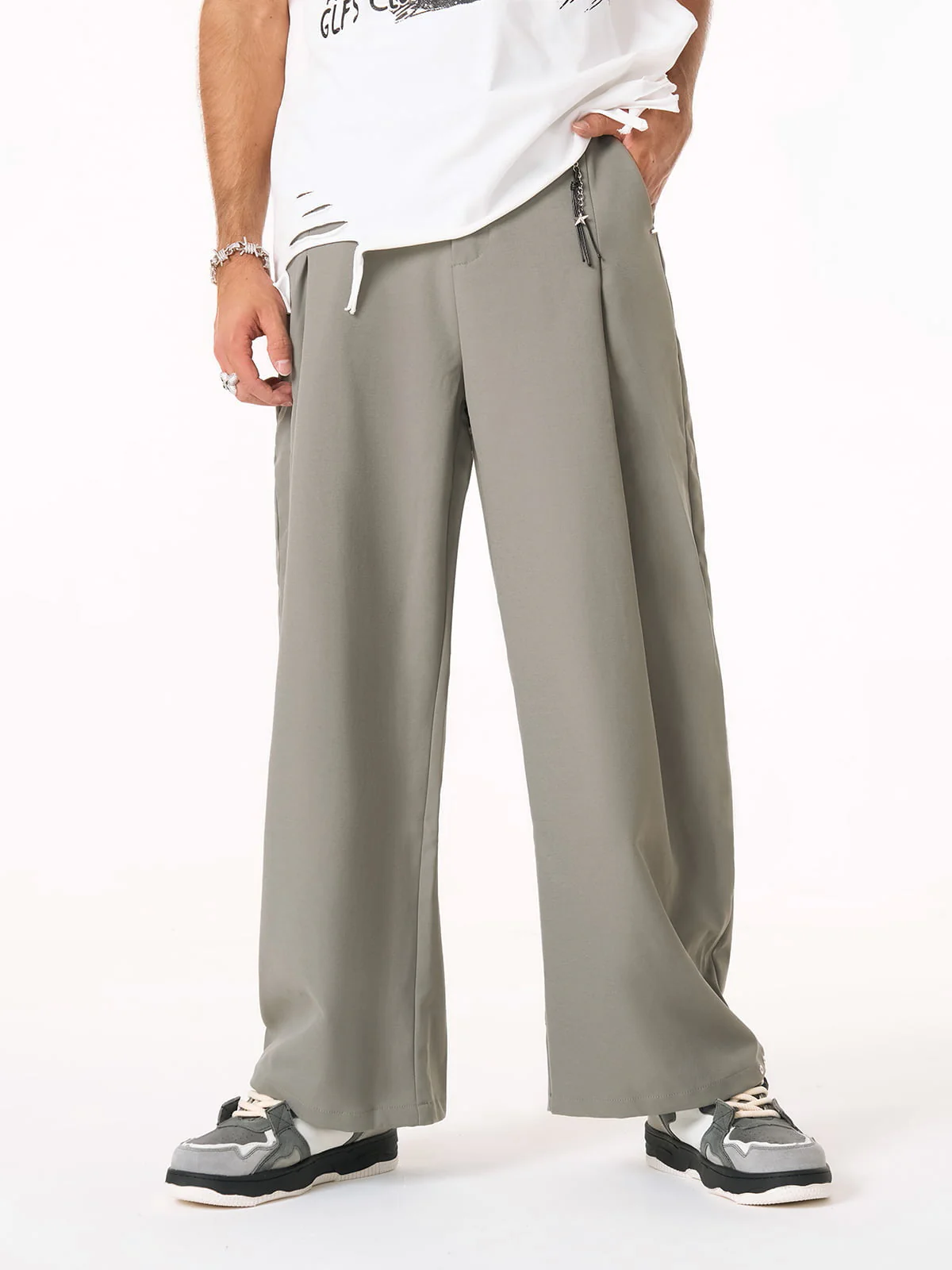Elastic Waistband Barrel Pants - 2425 - Image 4
