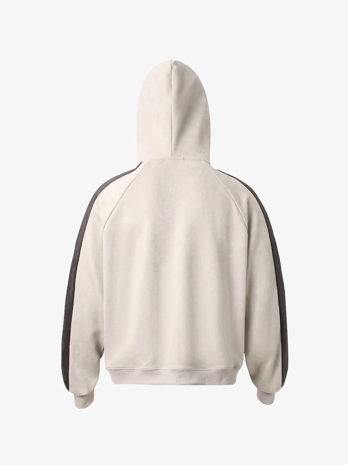 Suede Foam Letter Patchwork Zipper Shorts Jacket - Image 4