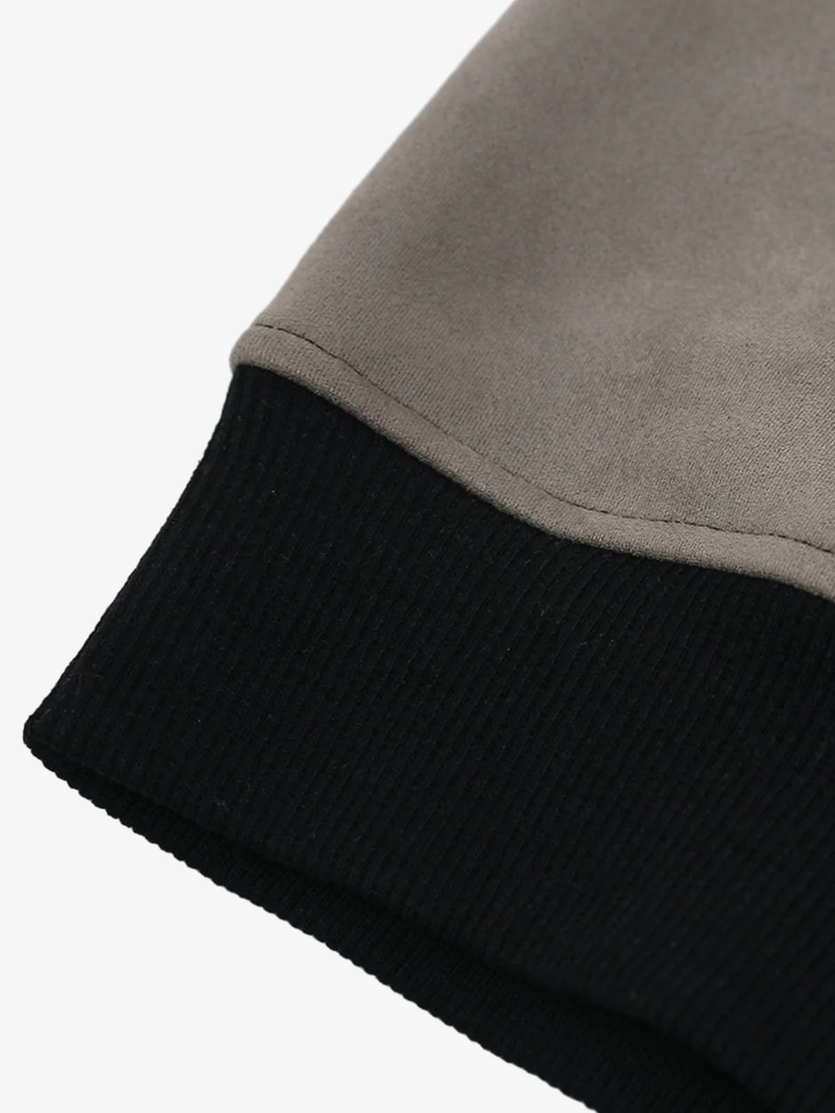 Suede Foam Letter Patchwork Zipper Shorts Jacket - Image 5