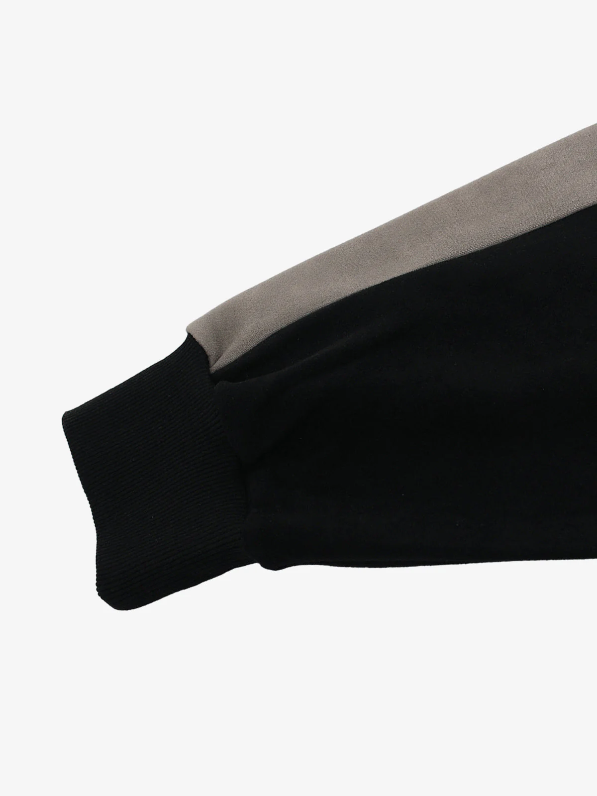Suede Foam Letter Patchwork Zipper Shorts Jacket - Image 7
