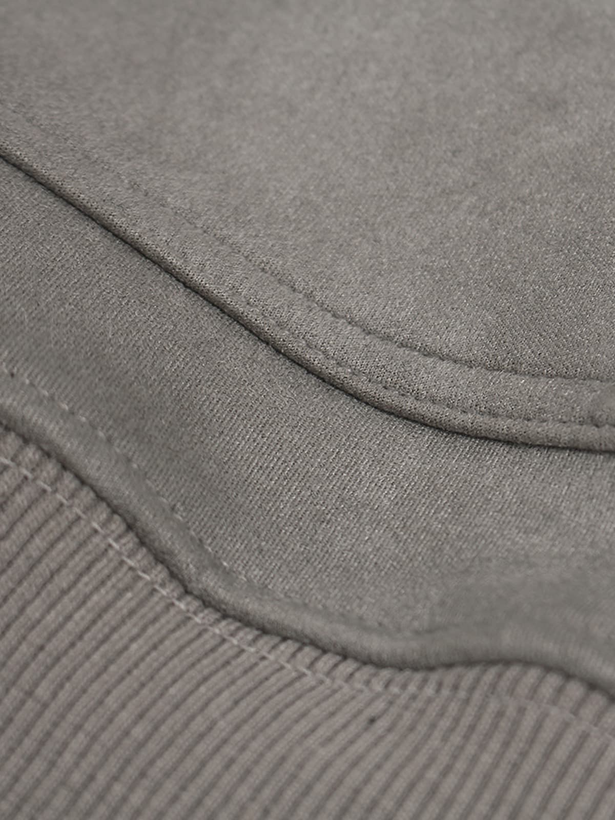 Suede Large Pocket Faux Two-Piece Zipper Short Jacket - Image 4