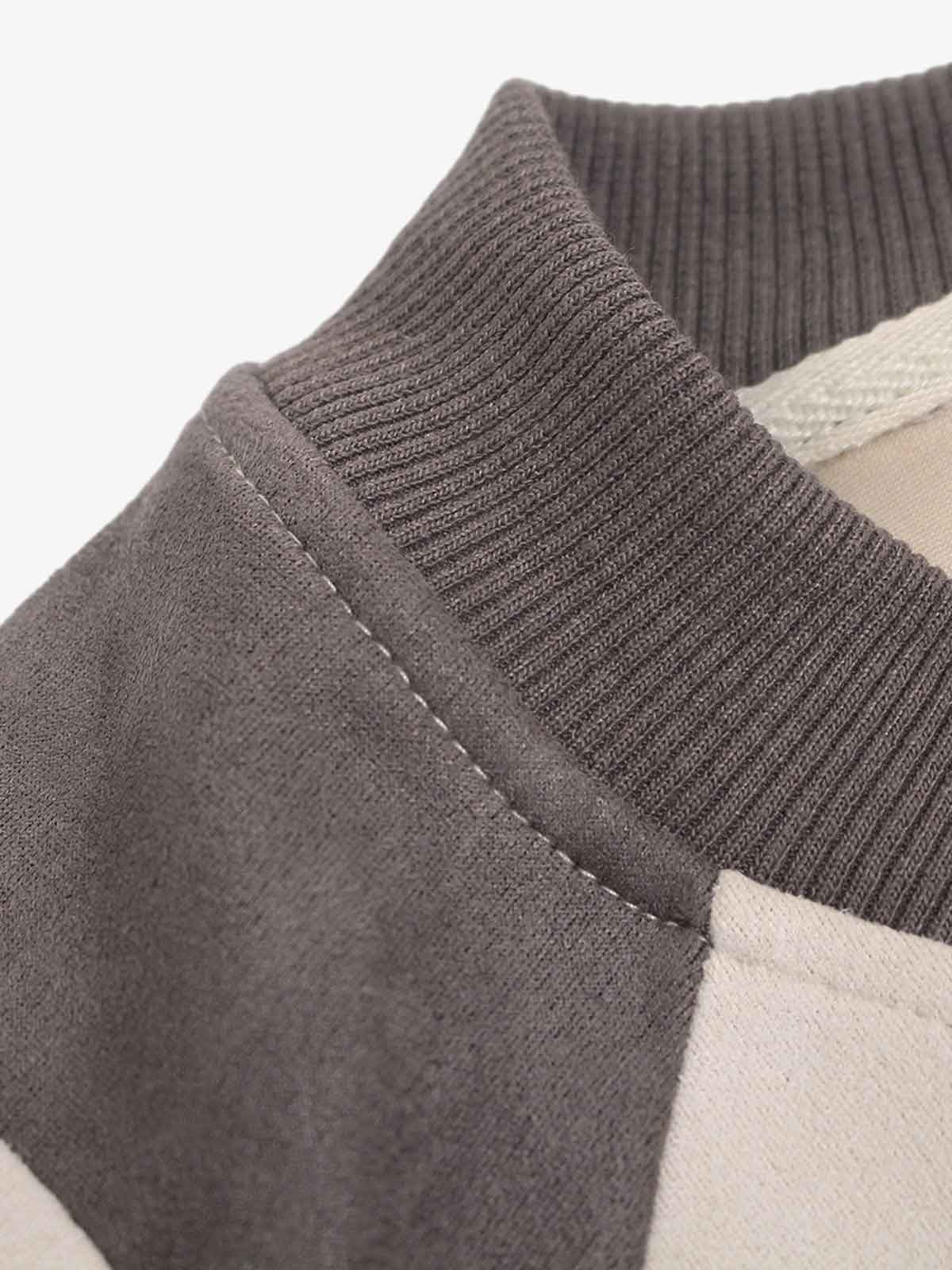 Suede-Touch Embroidered Sport Color-Block T-Shirt - Image 7
