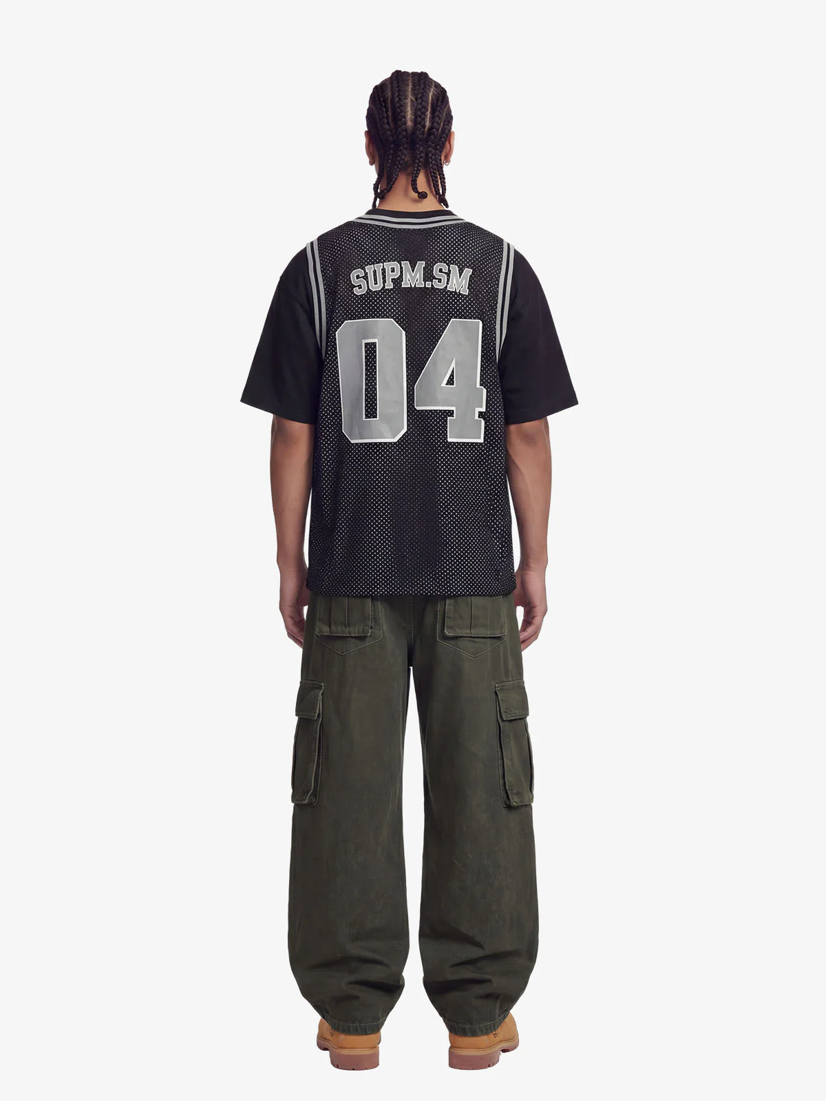 SUPERMADE 04 Polka Dot Mesh Layered Vest Jersey T-Shirt - Image 5