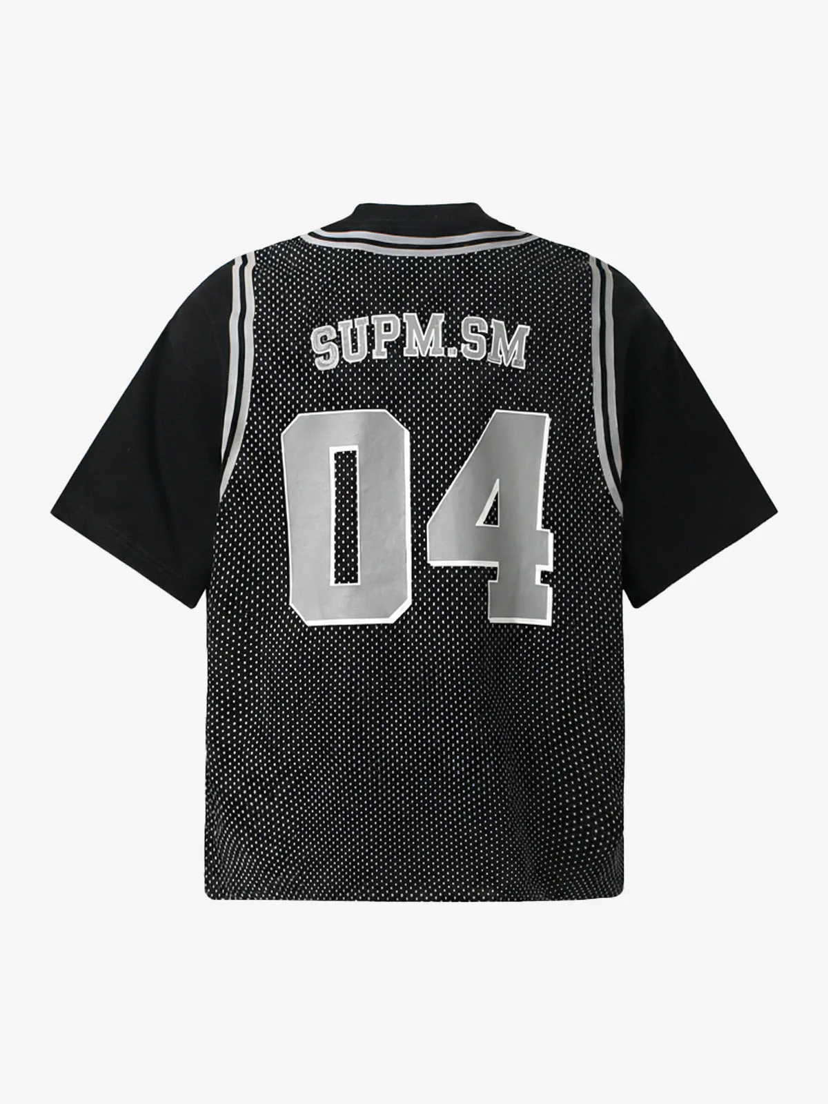 SUPERMADE 04 Polka Dot Mesh Layered Vest Jersey T-Shirt - Image 7