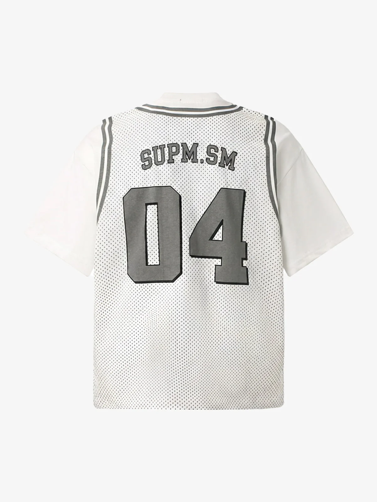 SUPERMADE 04 Polka Dot Mesh Layered Vest Jersey T-Shirt - Image 8