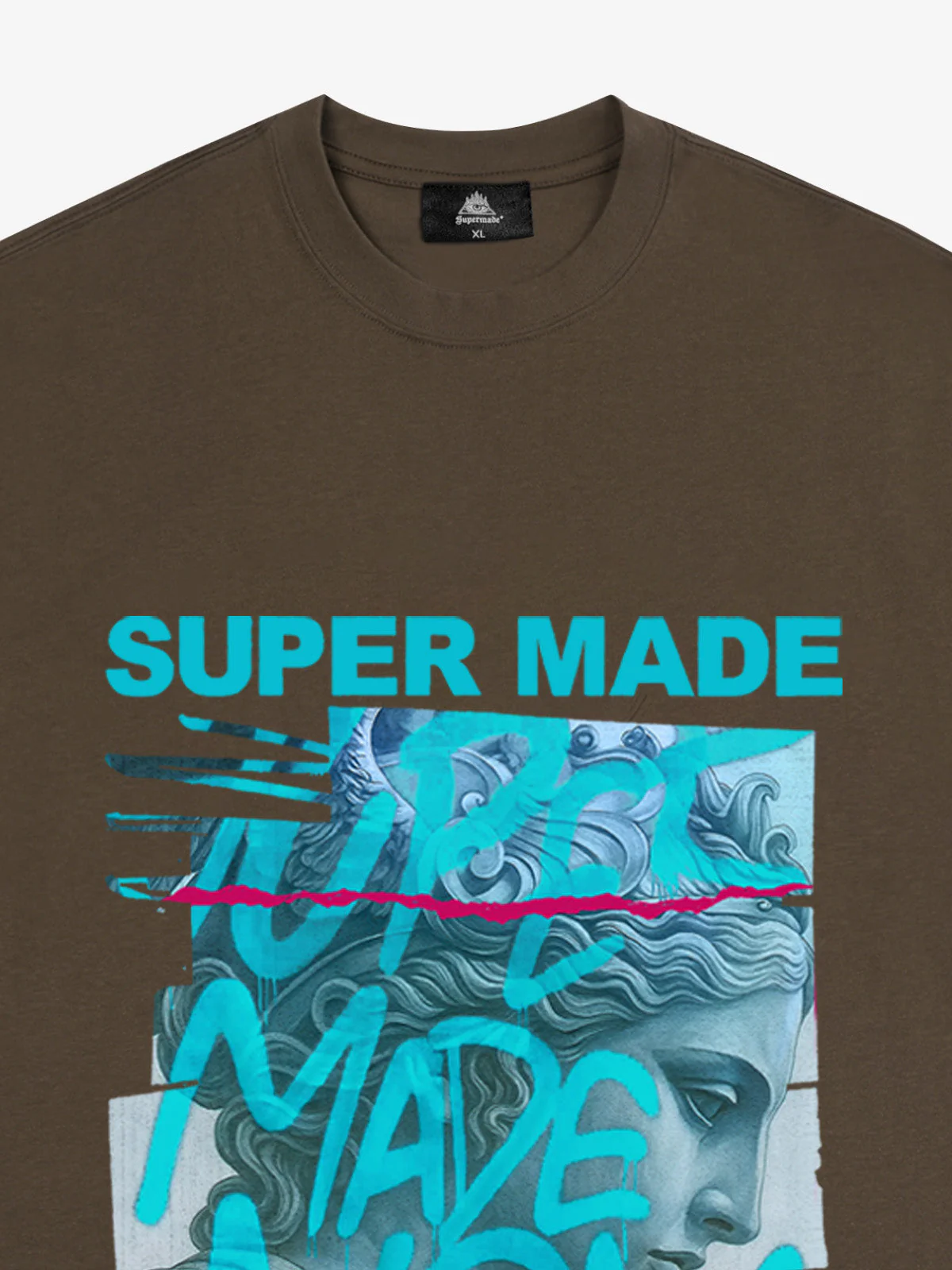 SUPERMADE Blue Art Graffiti Pattern T-Shirt - Image 10