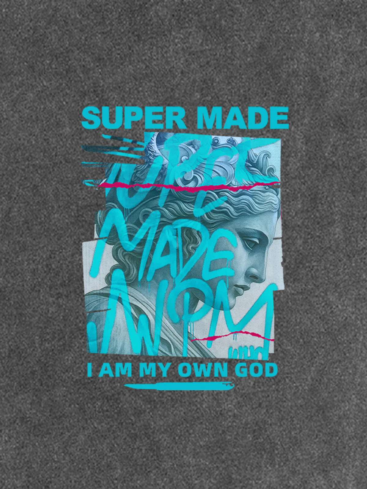 SUPERMADE Blue Art Graffiti Pattern T-Shirt - Image 18