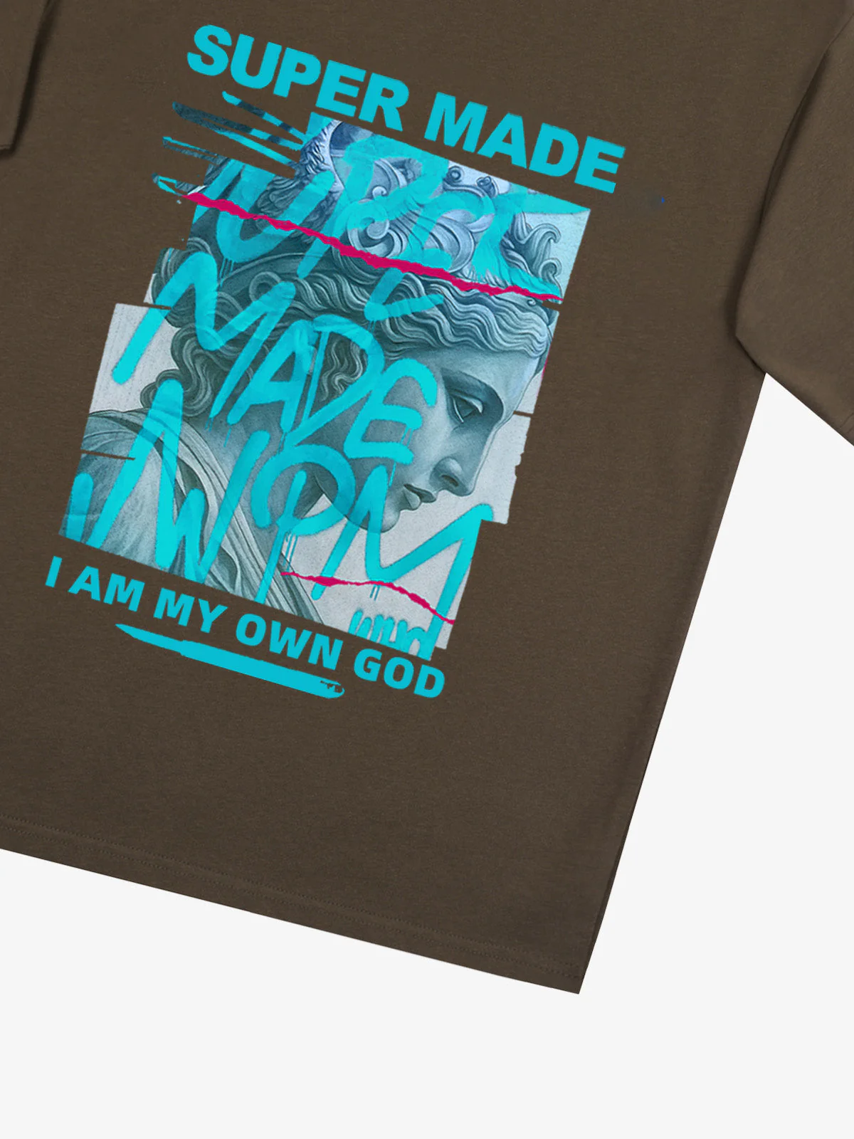SUPERMADE Blue Art Graffiti Pattern T-Shirt - Image 24