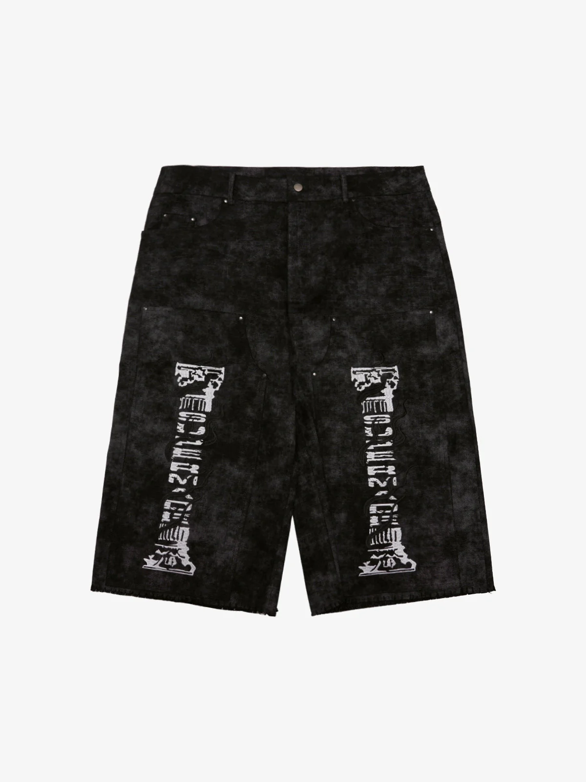 SUPERMADE Roman Column Pattern Embroidered Jeans