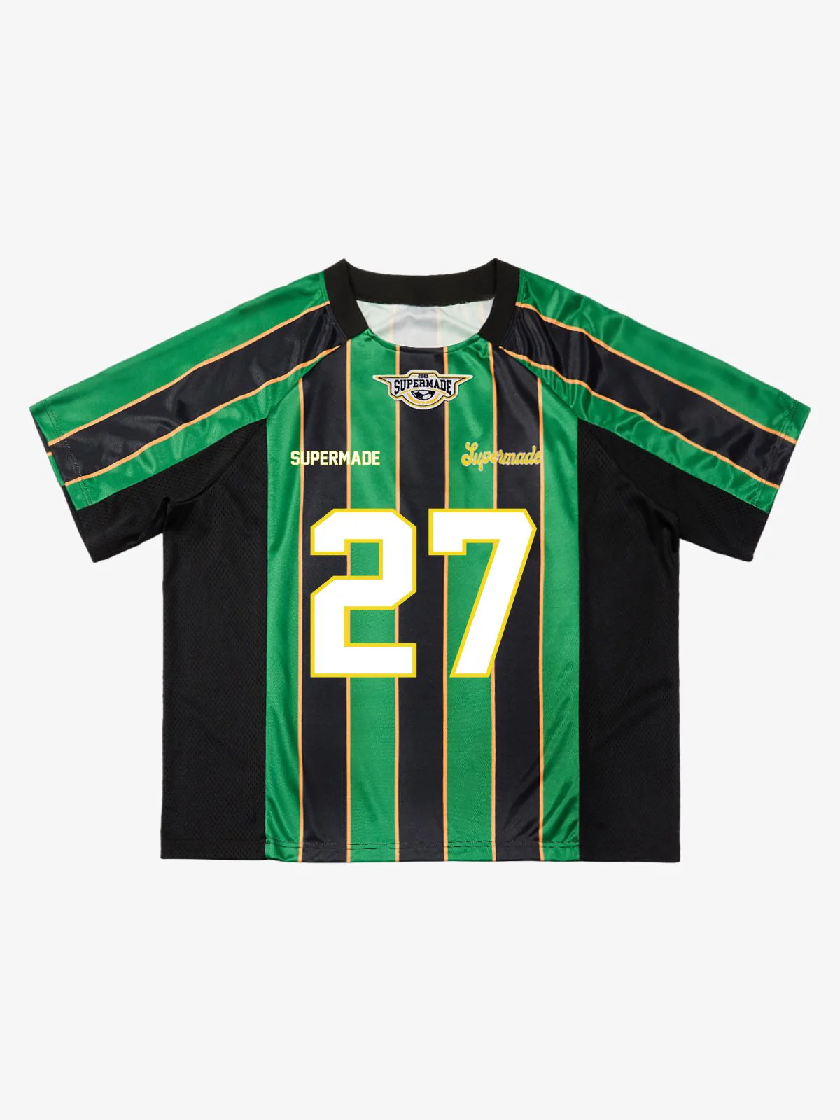 Original Retro Striped Spliced Sports Jersey T-Shirt - 2422 - Image 4