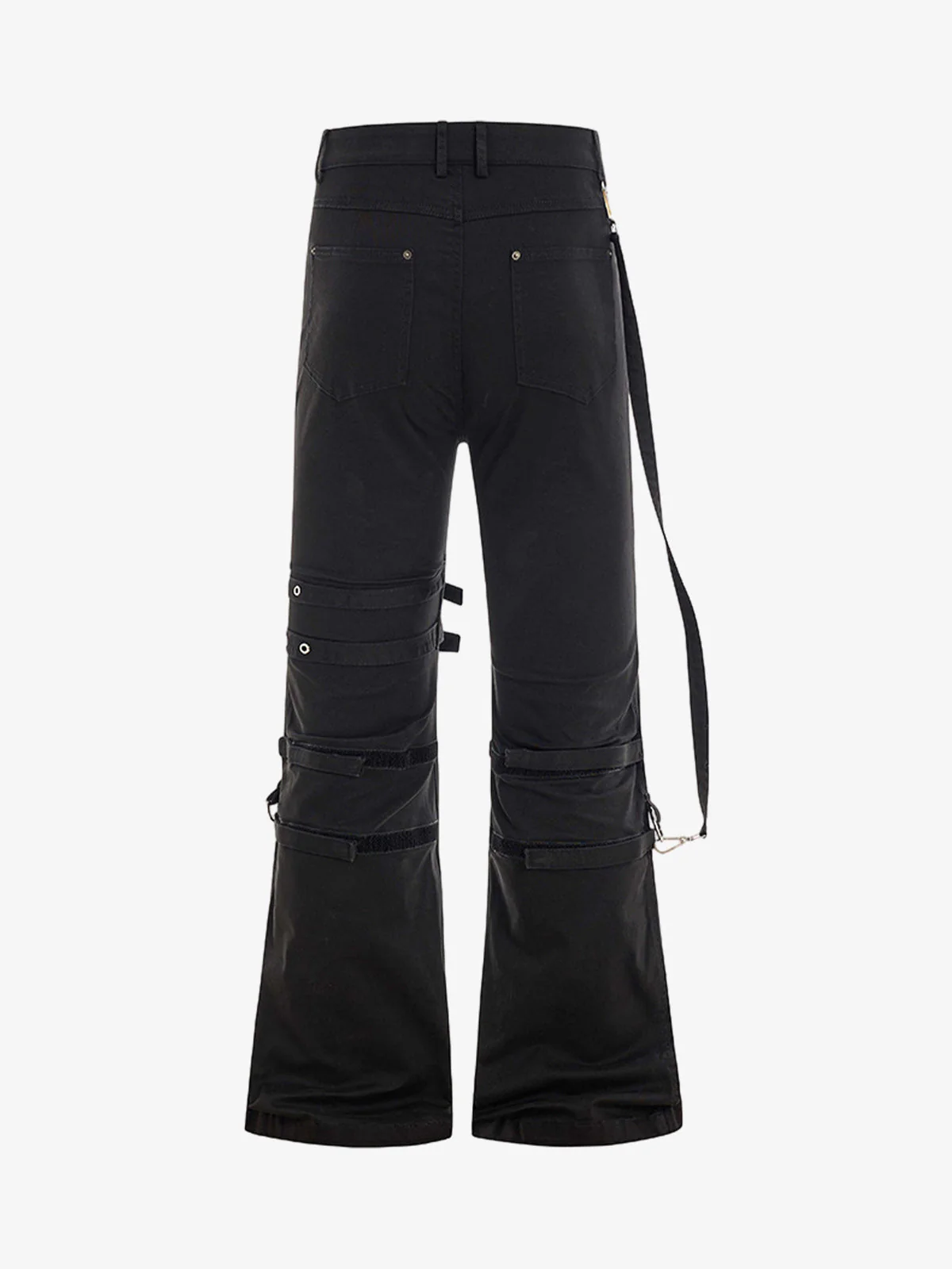 Technical Style Flared Cargo Casual Pants - Image 2