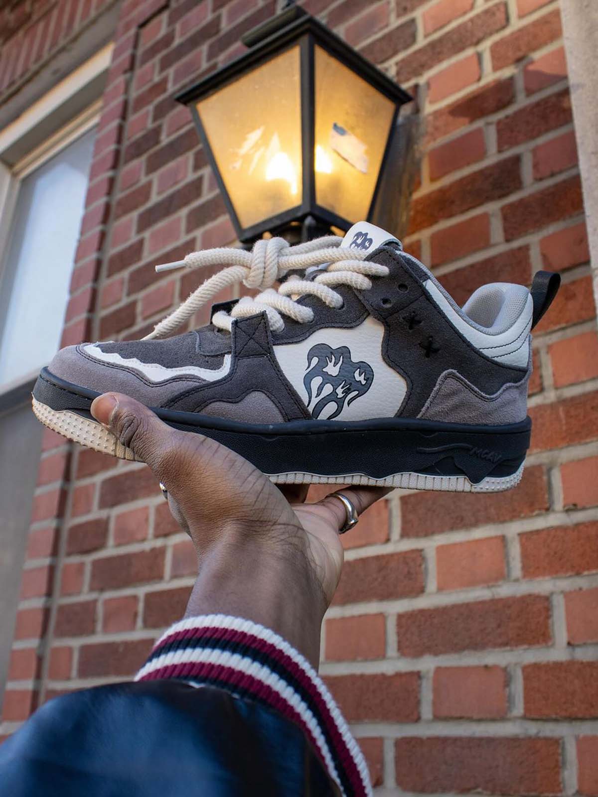 Monochrome Shadowwave Heavy-Duty Street Sneakers-1507 - Image 9