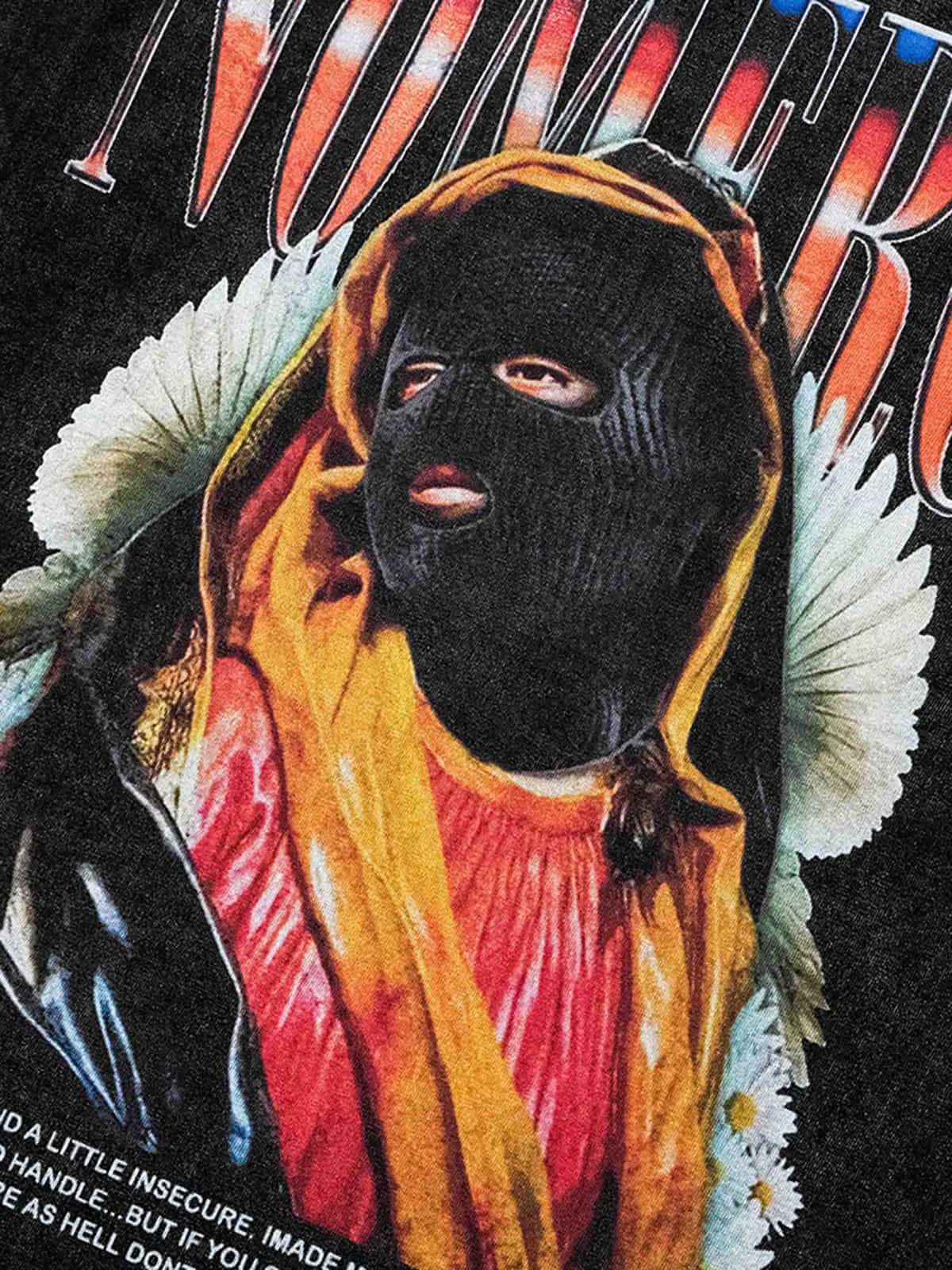 Thesupermade Hip Hop Washed Vintage Do-over T-shirt - Image 4