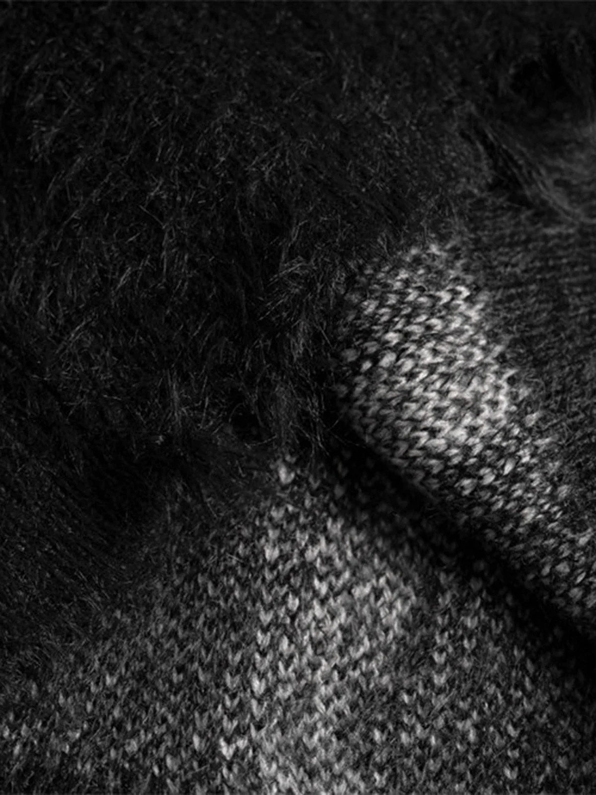 Thesupermade Ripped Knit Turtleneck Sweater - 1525 - Image 7