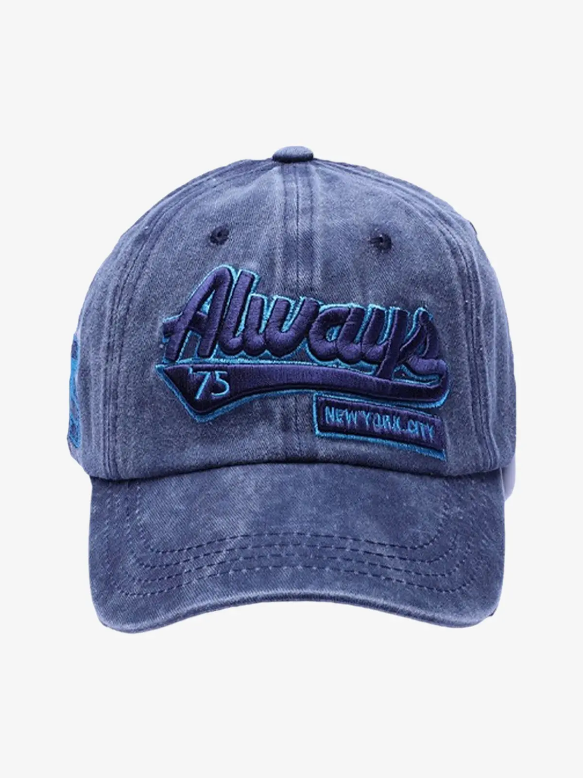Thesupermade Vintage Embroidered Denim Washed Baseball Cap - Image 4