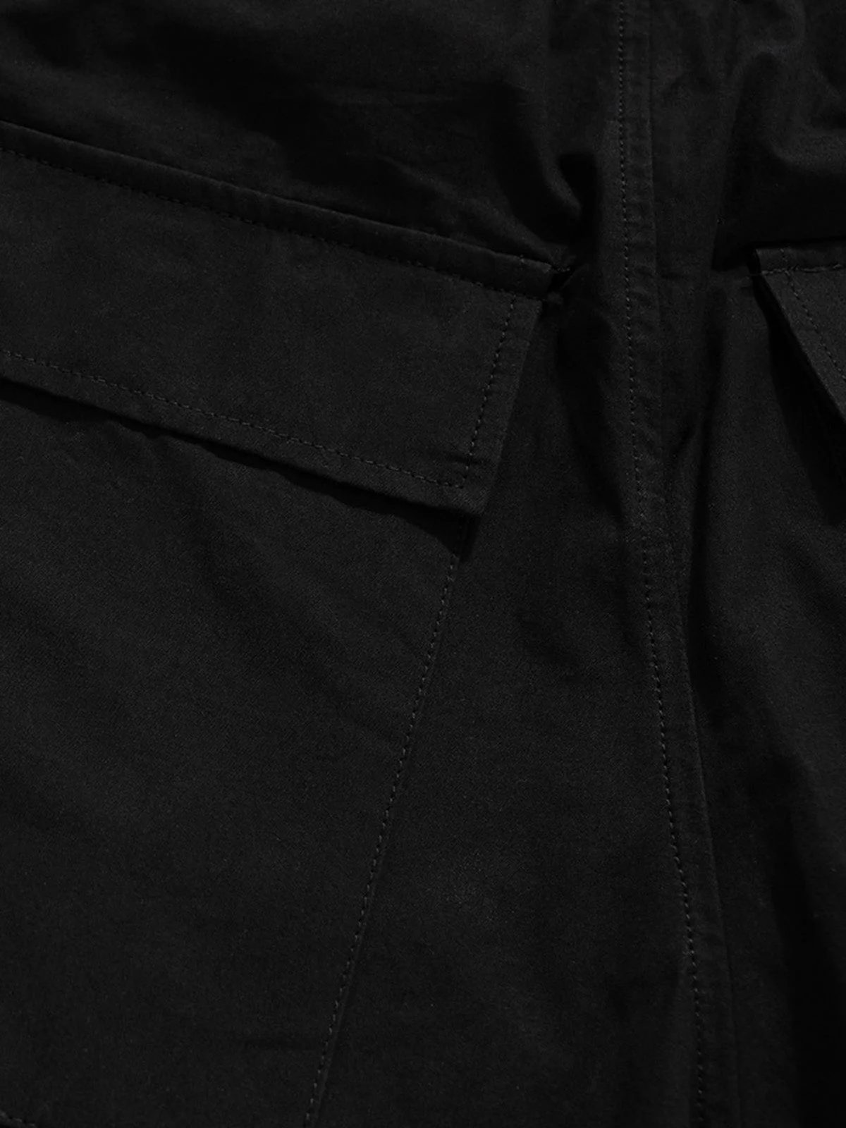 Woven Multi-Pocket Baggy Flared Pants - 2321 - Image 12