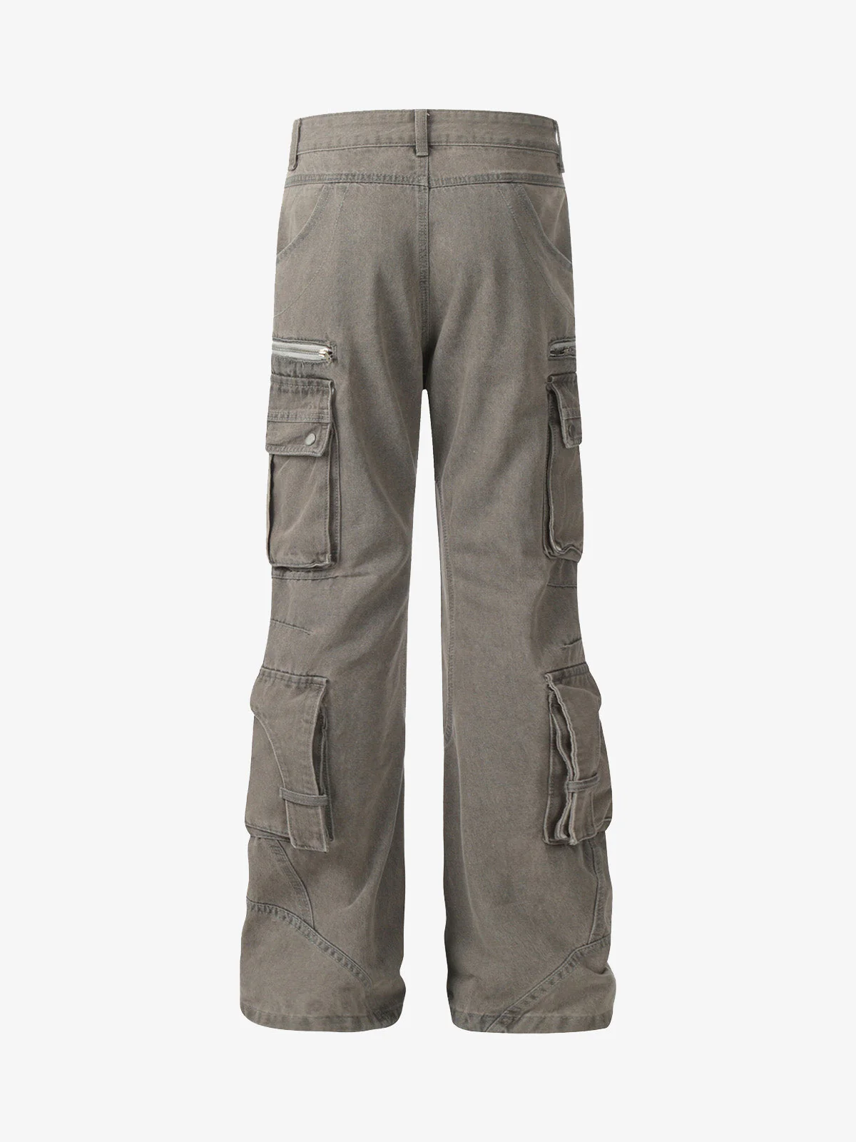 Washed Multi-Pocket Bootcut Jeans - Image 11