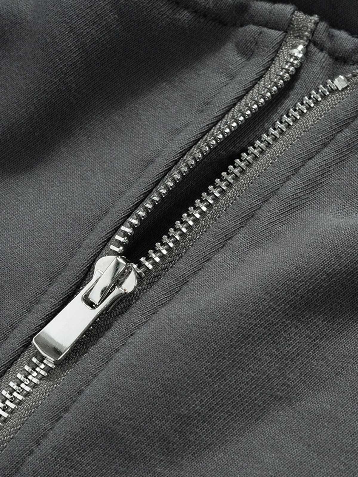 Retro Functional Zipper Slit Jort - Image 8