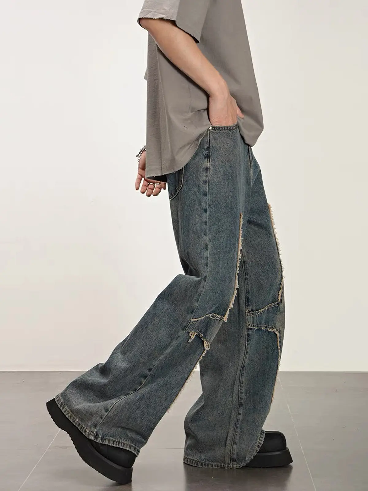 High Street Star Washed Jeans - 2150 - Image 6