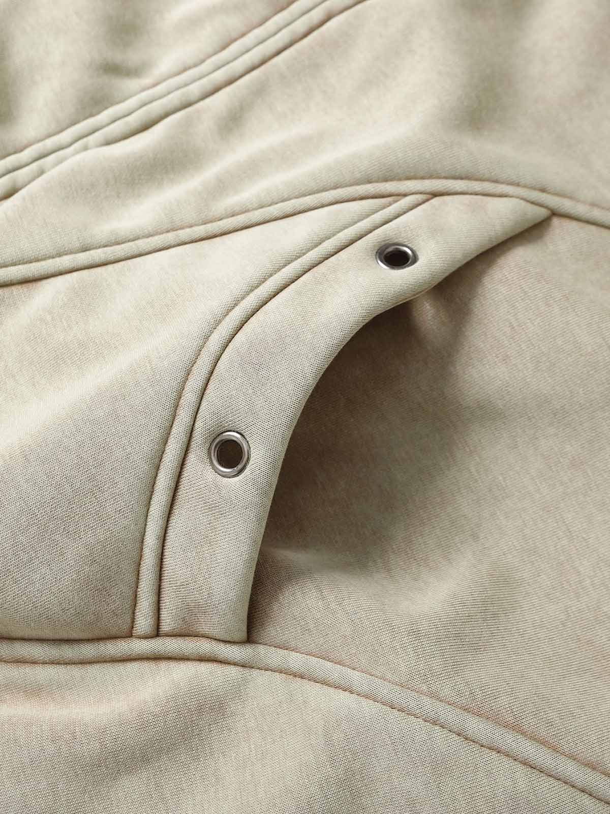 Wasteland Style Washed Zipper Up Sweatshirt - Image 4