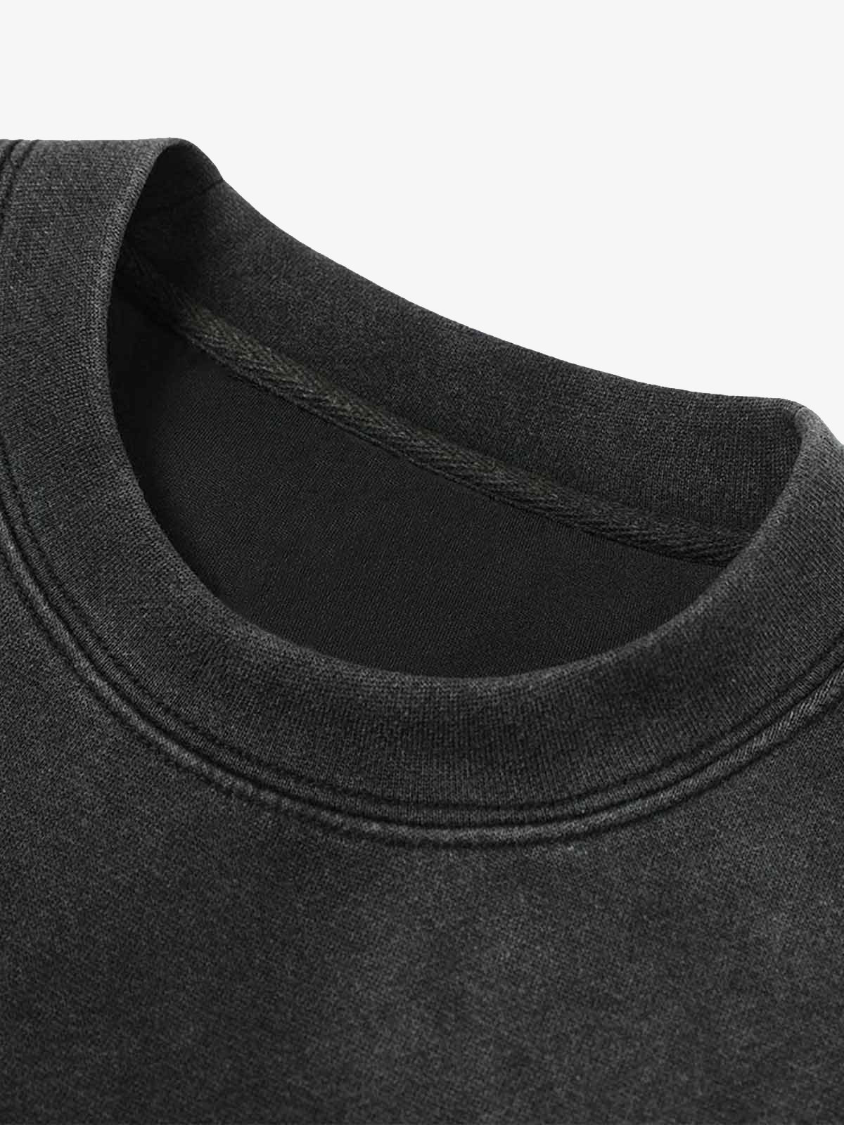 Washed Faux Two-Piece Racing Long Sleeve T-shirt - 2543 - Image 4