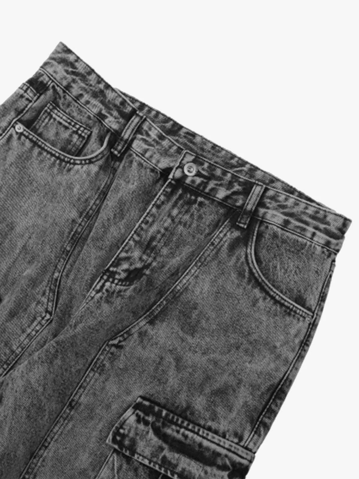 Thesupermade American Street Style Washed Distressed Work Jeans - 2354 - Image 11