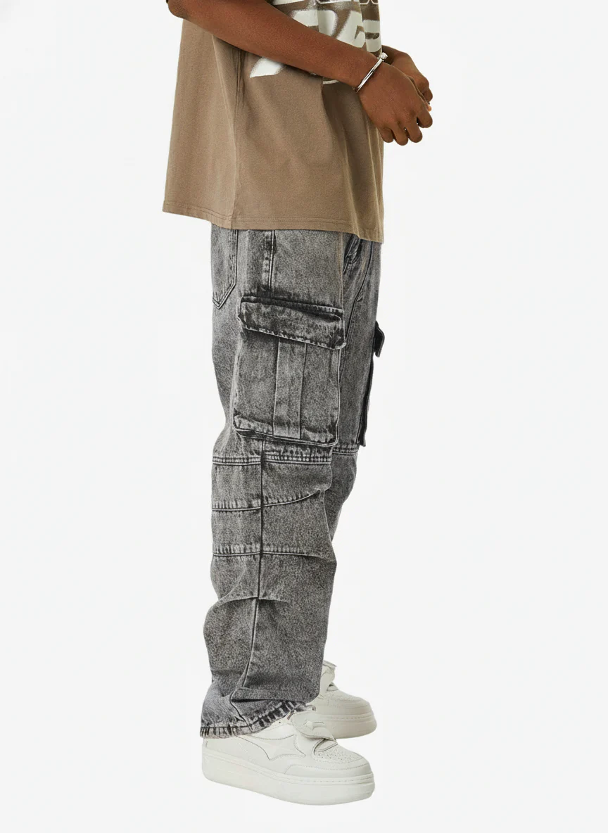Thesupermade American Street Style Washed Distressed Work Jeans - 2354 - Image 3