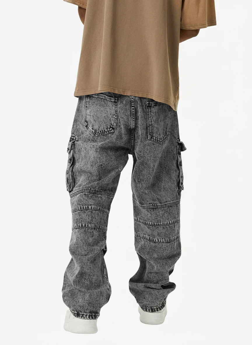 Thesupermade American Street Style Washed Distressed Work Jeans - 2354 - Image 5