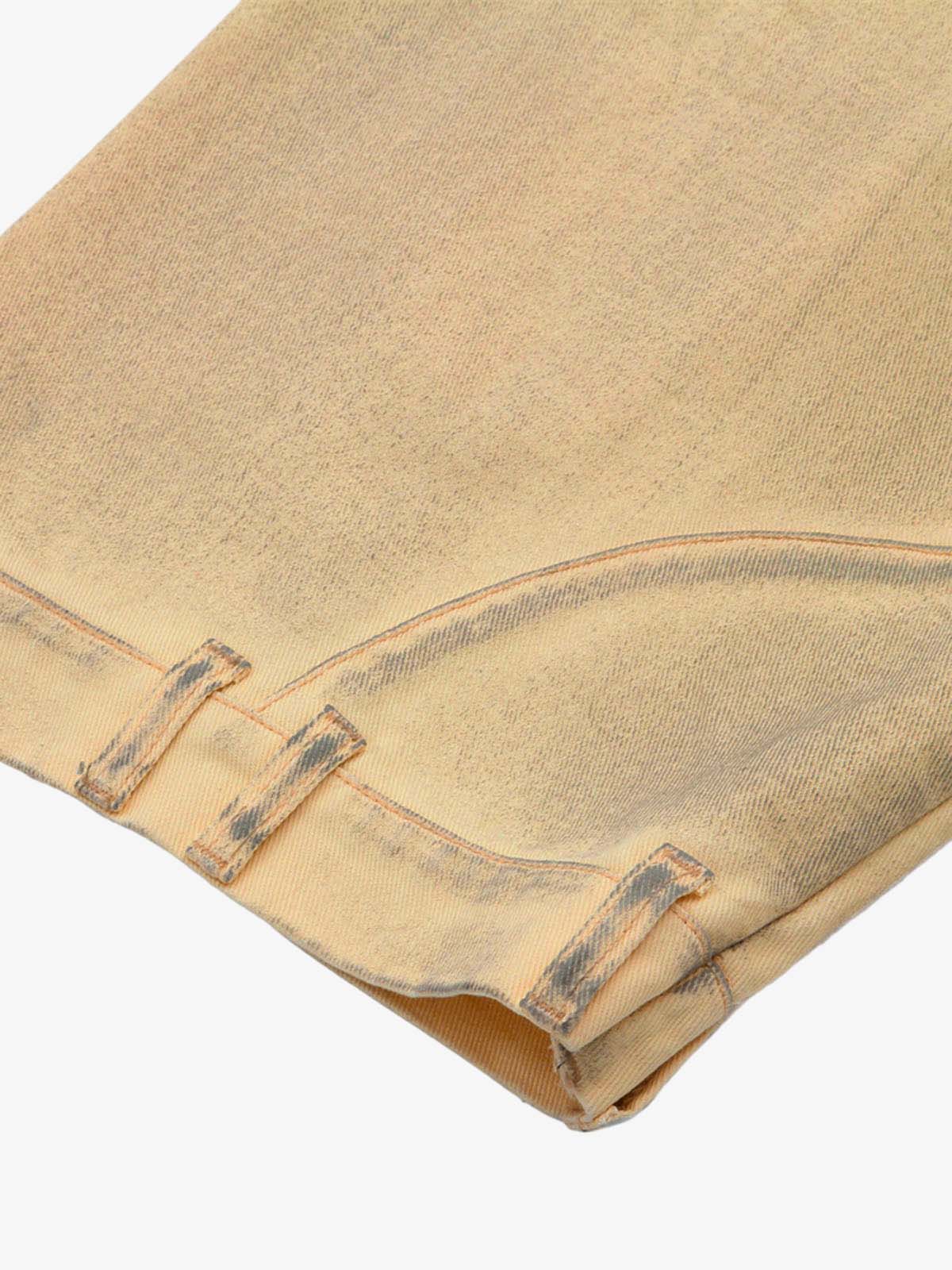 Washed Distressed Detachable Scarf Barrel Jeans - 2550 - Image 10