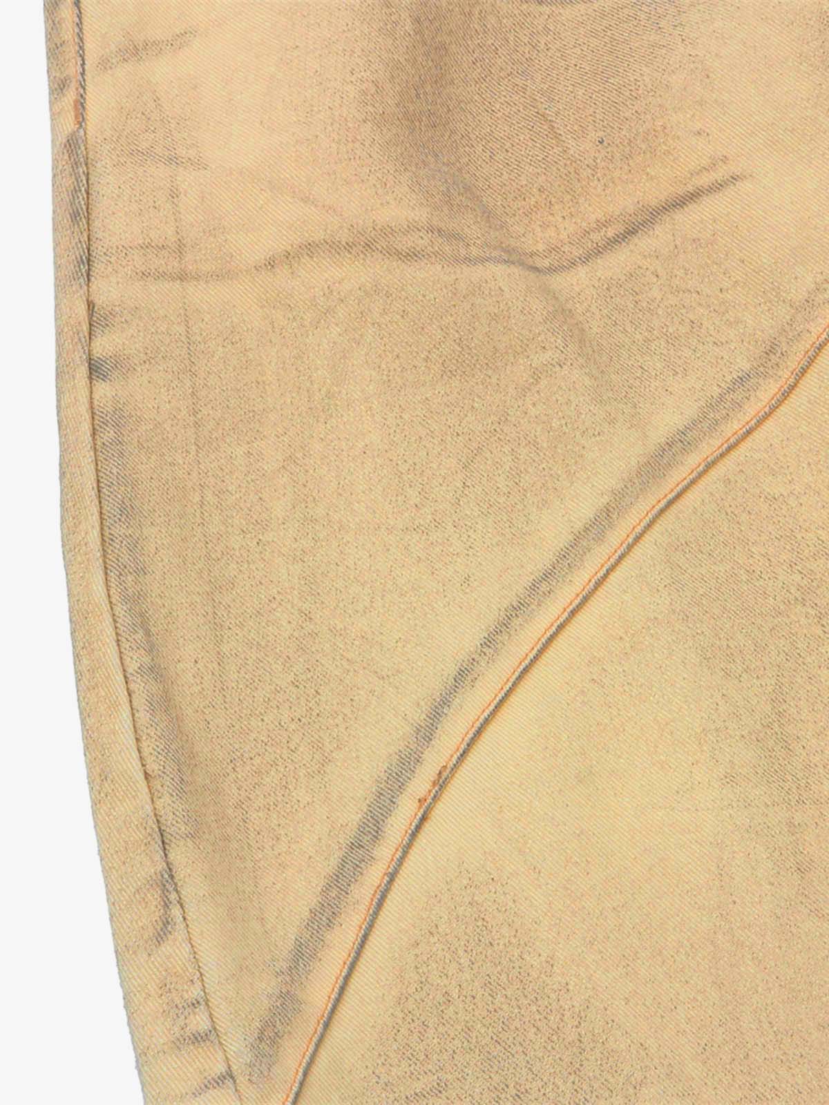 Washed Distressed Detachable Scarf Barrel Jeans - 2550 - Image 14