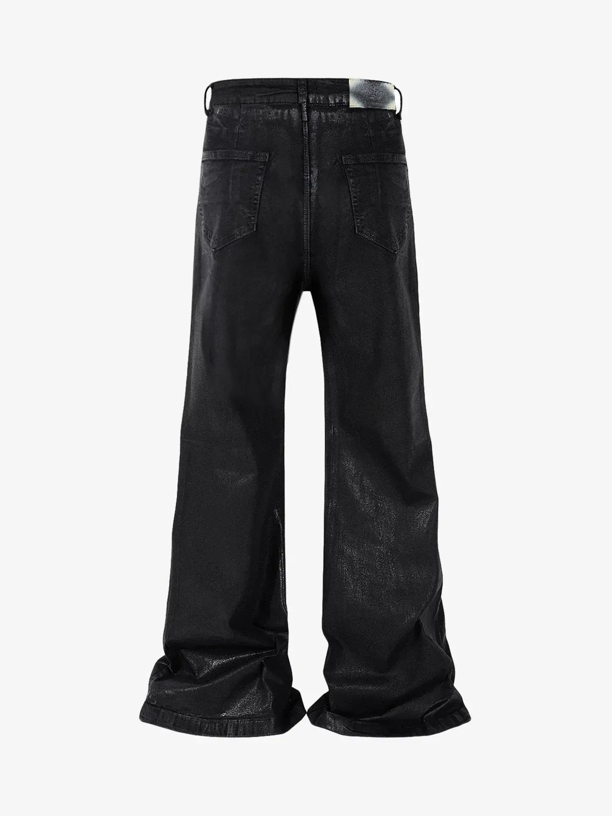 Thesupermade Black Wax Coated Flare Jeans - 2212 - Image 6