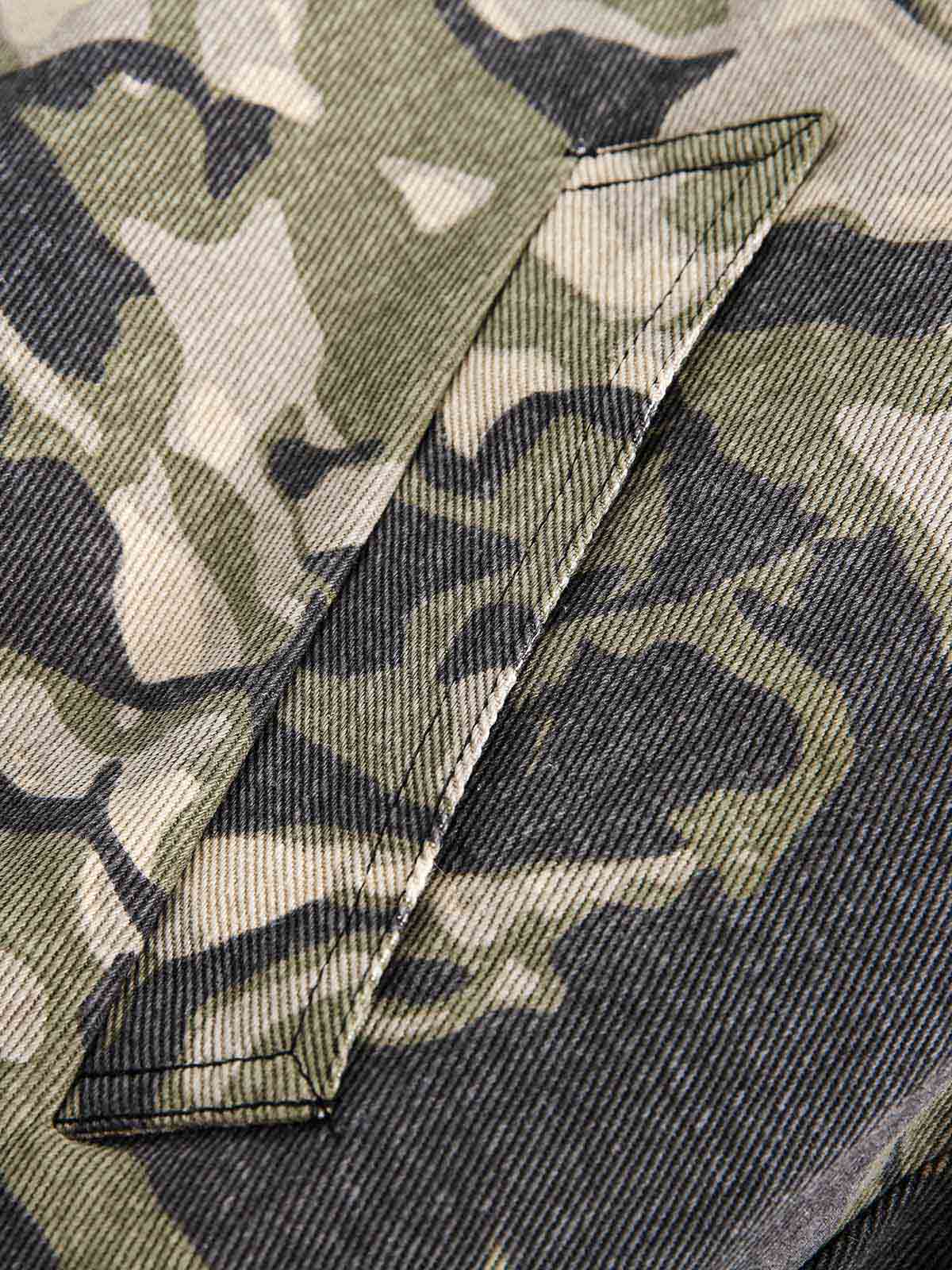 Thesupermade Camouflage Fur Hooded Jacket - 2353 - Image 8