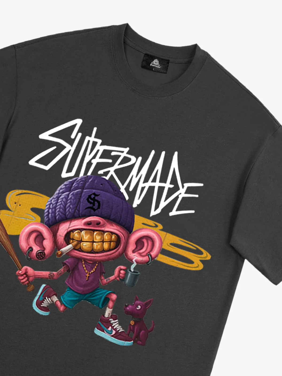 Thesupermade Cartoon Graffiti Trendy Weird Kid T-Shirt - Image 10