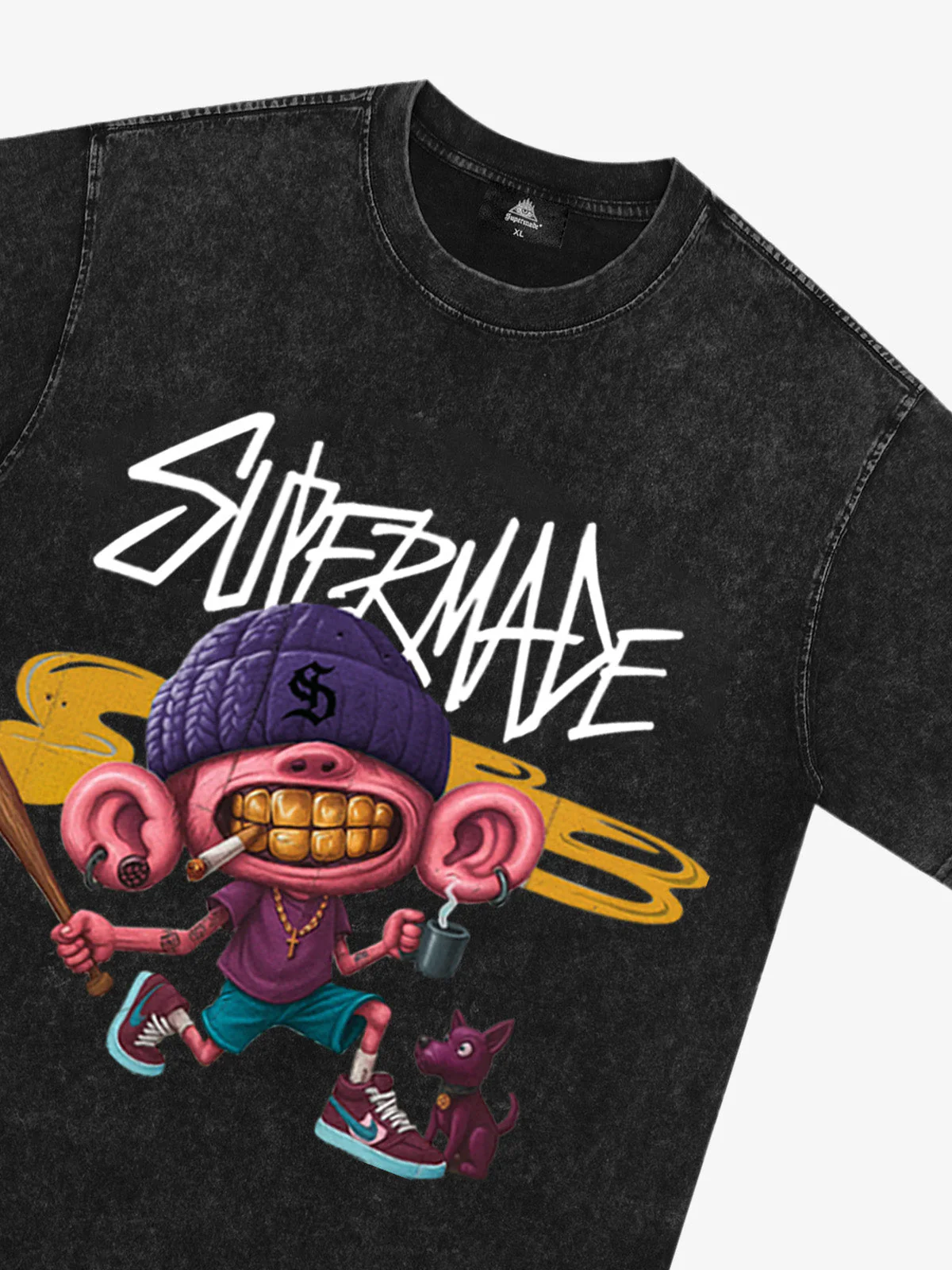 Thesupermade Cartoon Graffiti Trendy Weird Kid T-Shirt - Image 12