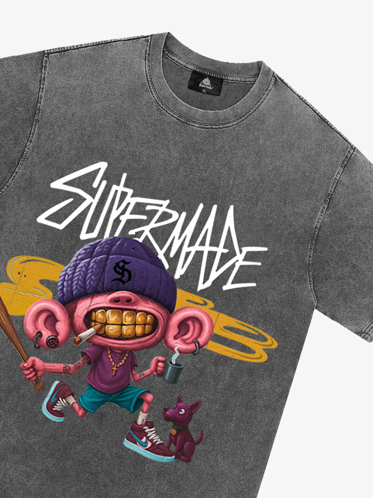 Thesupermade Cartoon Graffiti Trendy Weird Kid T-Shirt - Image 13