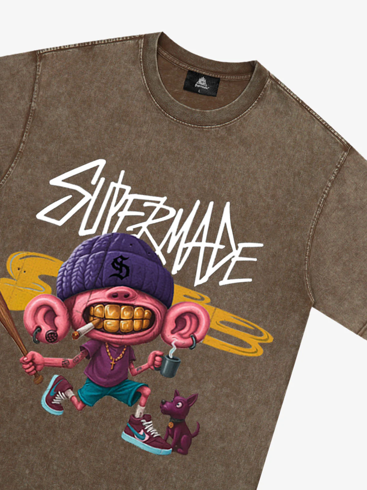 Thesupermade Cartoon Graffiti Trendy Weird Kid T-Shirt - Image 14