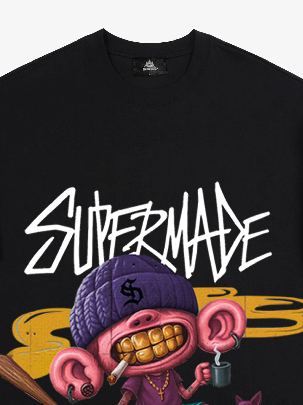 Thesupermade Cartoon Graffiti Trendy Weird Kid T-Shirt - Image 16