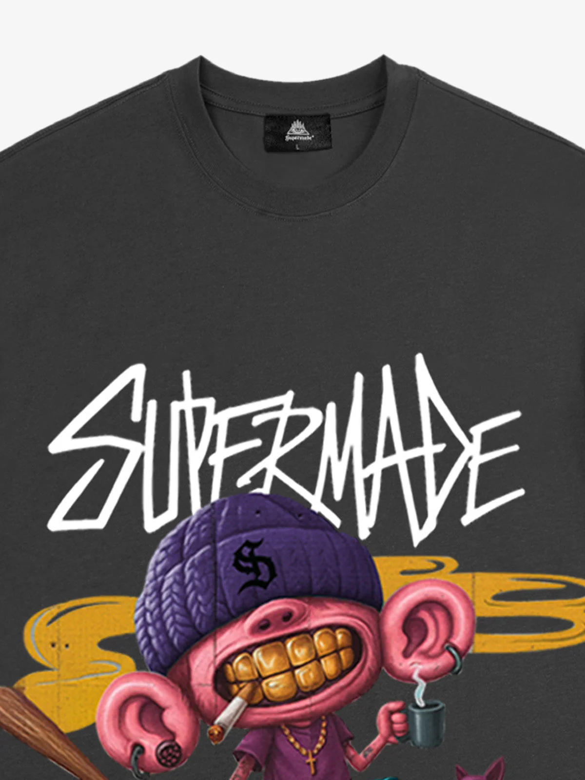 Thesupermade Cartoon Graffiti Trendy Weird Kid T-Shirt - Image 17