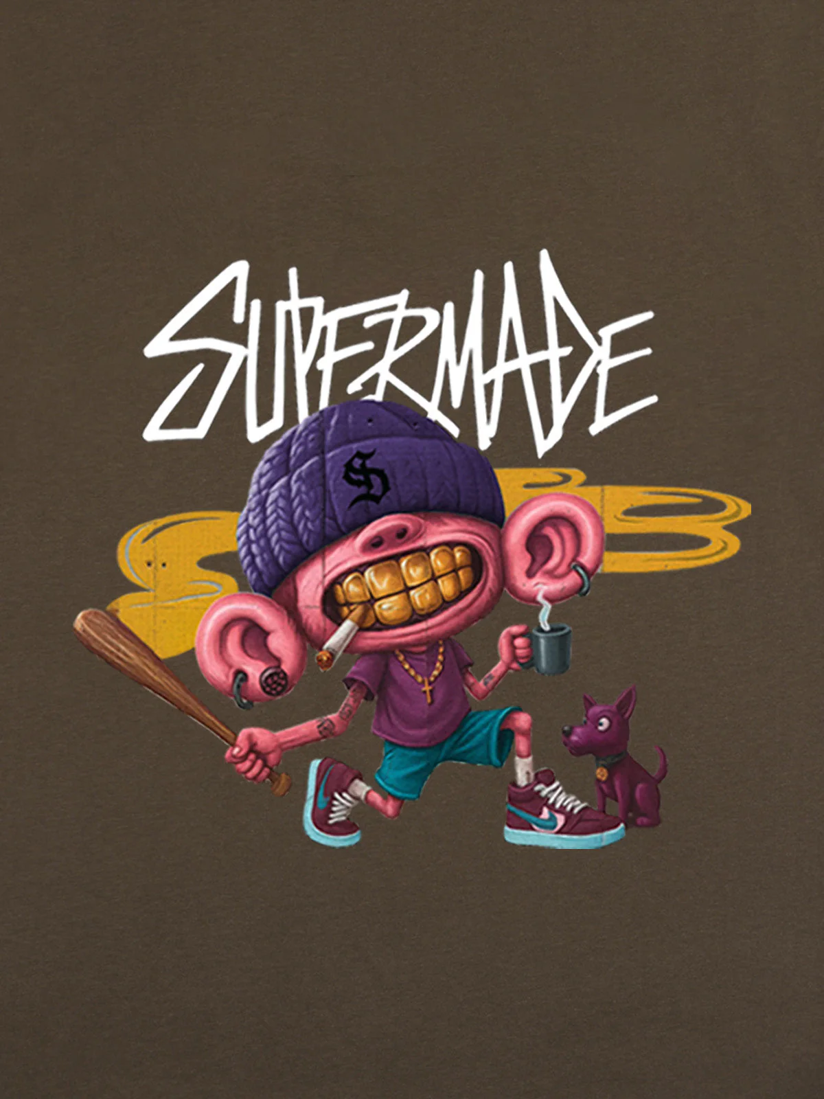 Thesupermade Cartoon Graffiti Trendy Weird Kid T-Shirt - Image 25