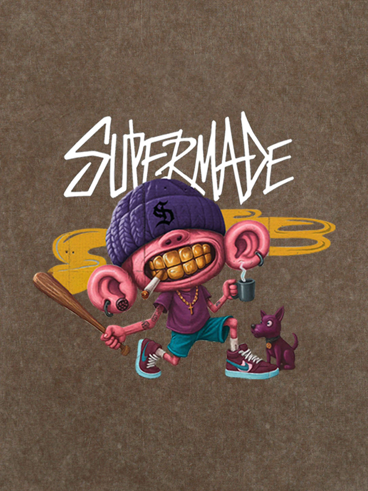 Thesupermade Cartoon Graffiti Trendy Weird Kid T-Shirt - Image 28