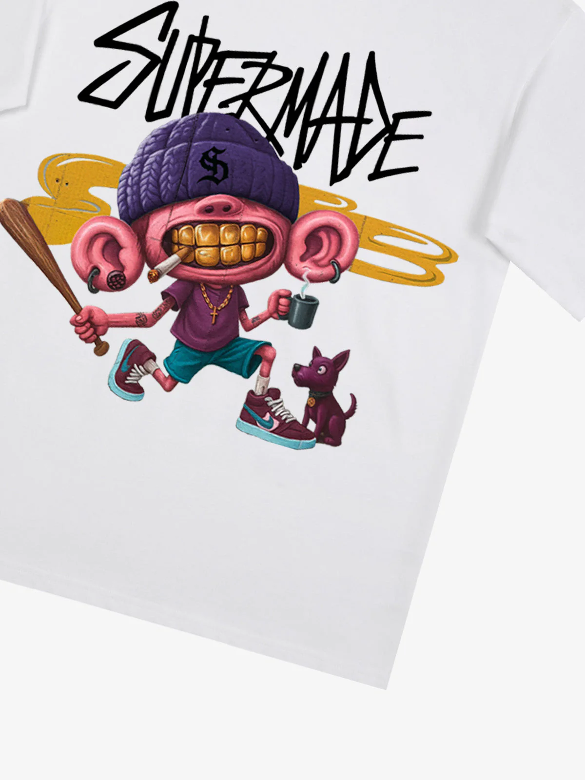 Thesupermade Cartoon Graffiti Trendy Weird Kid T-Shirt - Image 29