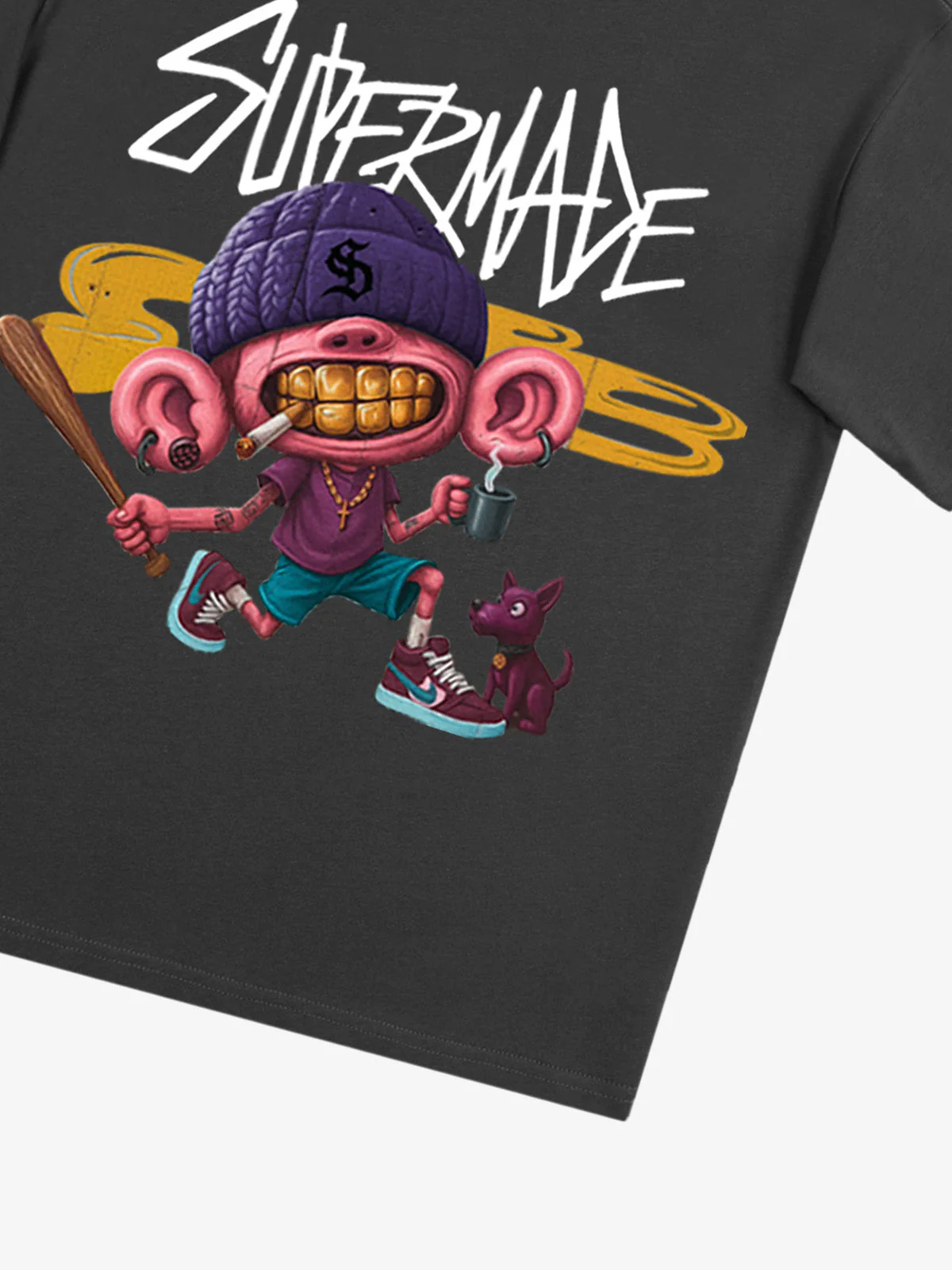 Thesupermade Cartoon Graffiti Trendy Weird Kid T-Shirt - Image 31