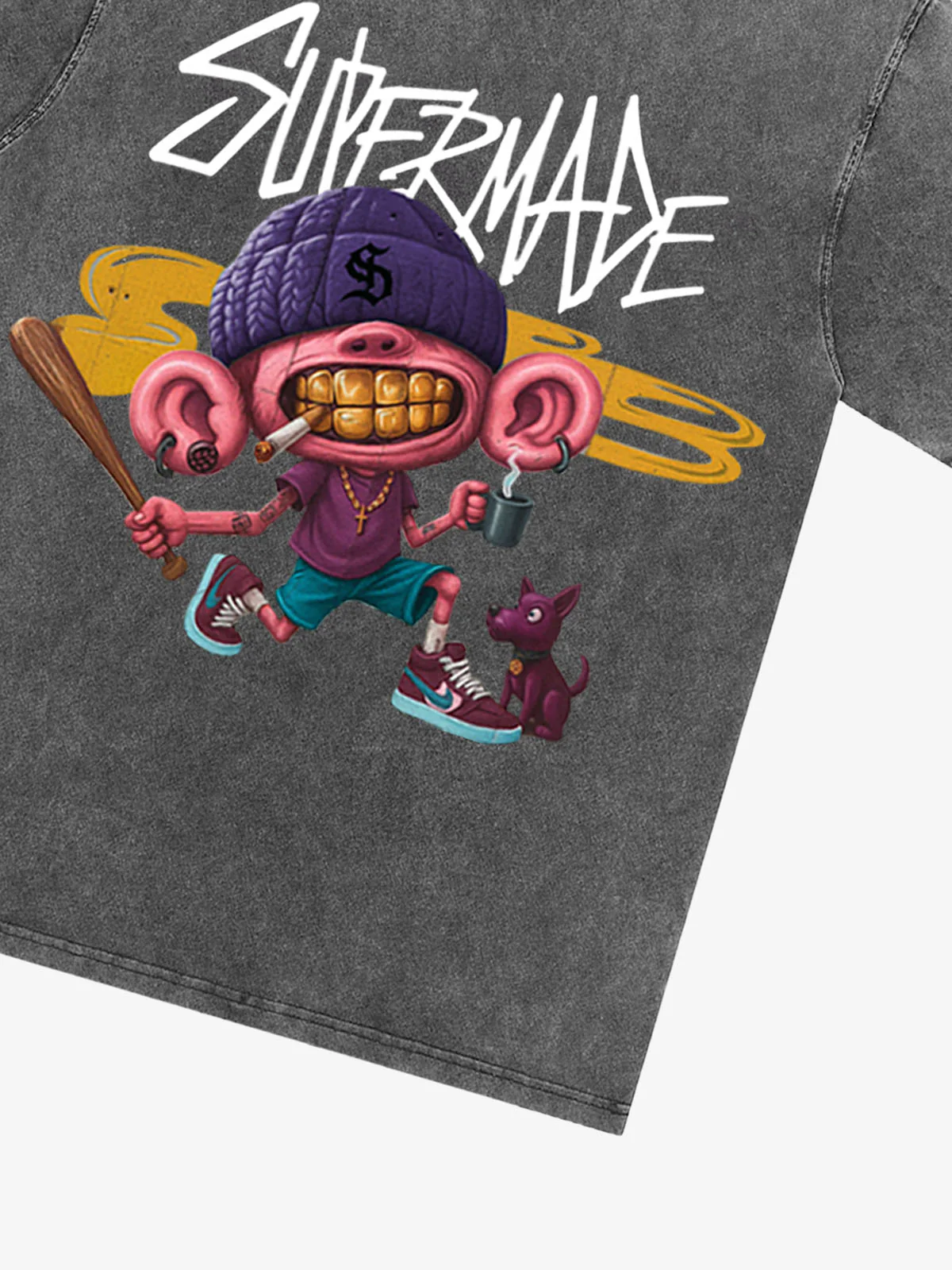 Thesupermade Cartoon Graffiti Trendy Weird Kid T-Shirt - Image 34