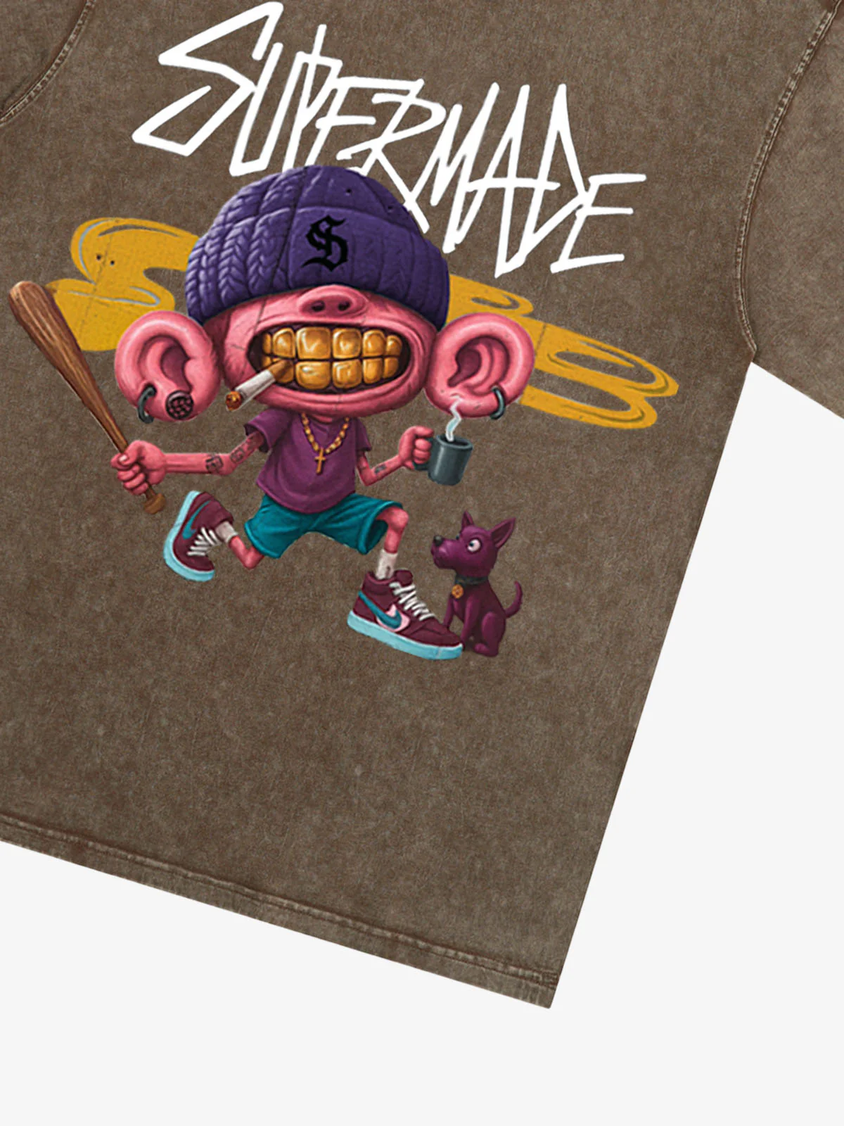 Thesupermade Cartoon Graffiti Trendy Weird Kid T-Shirt - Image 35