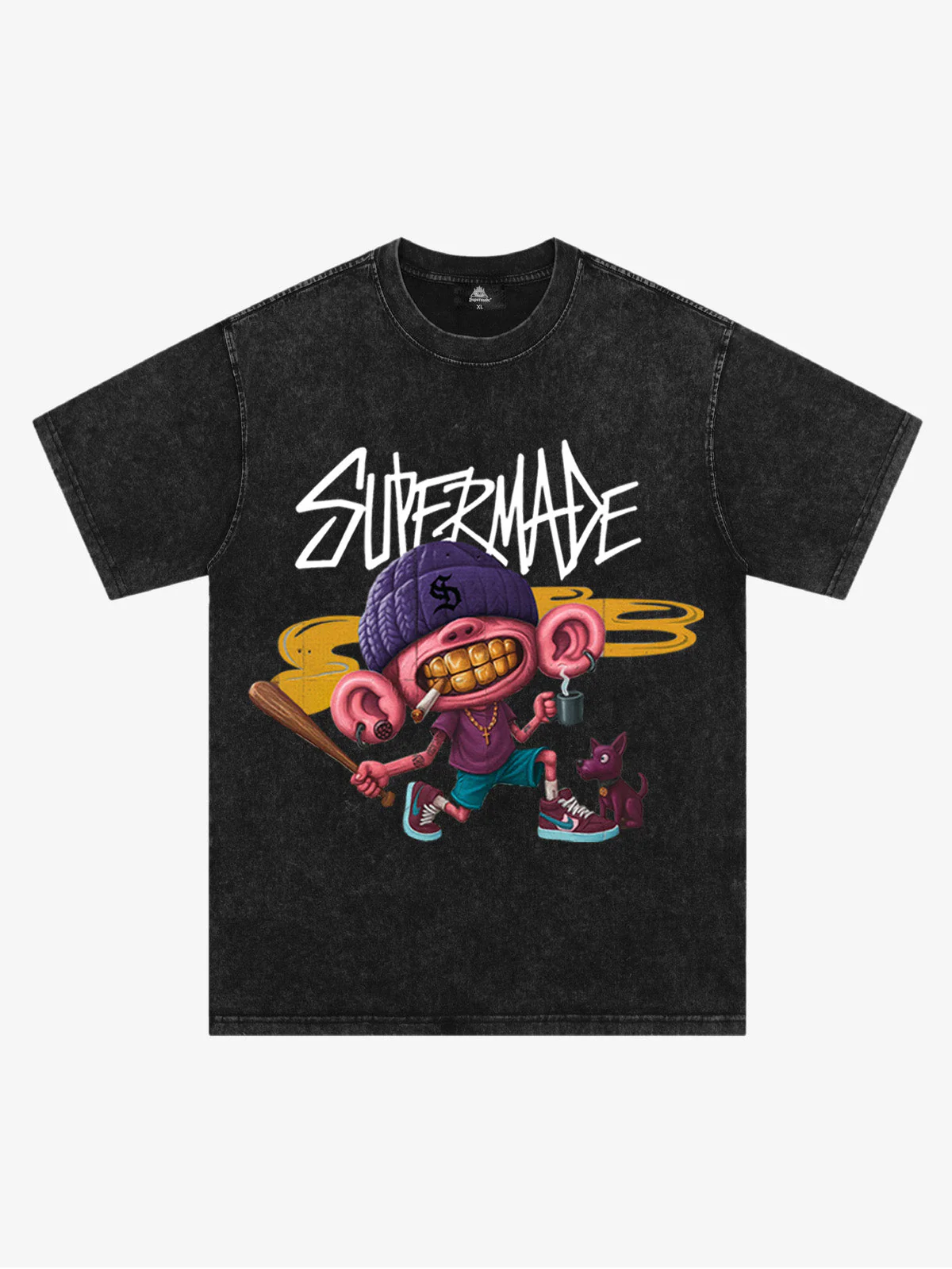Thesupermade Cartoon Graffiti Trendy Weird Kid T-Shirt - Image 5