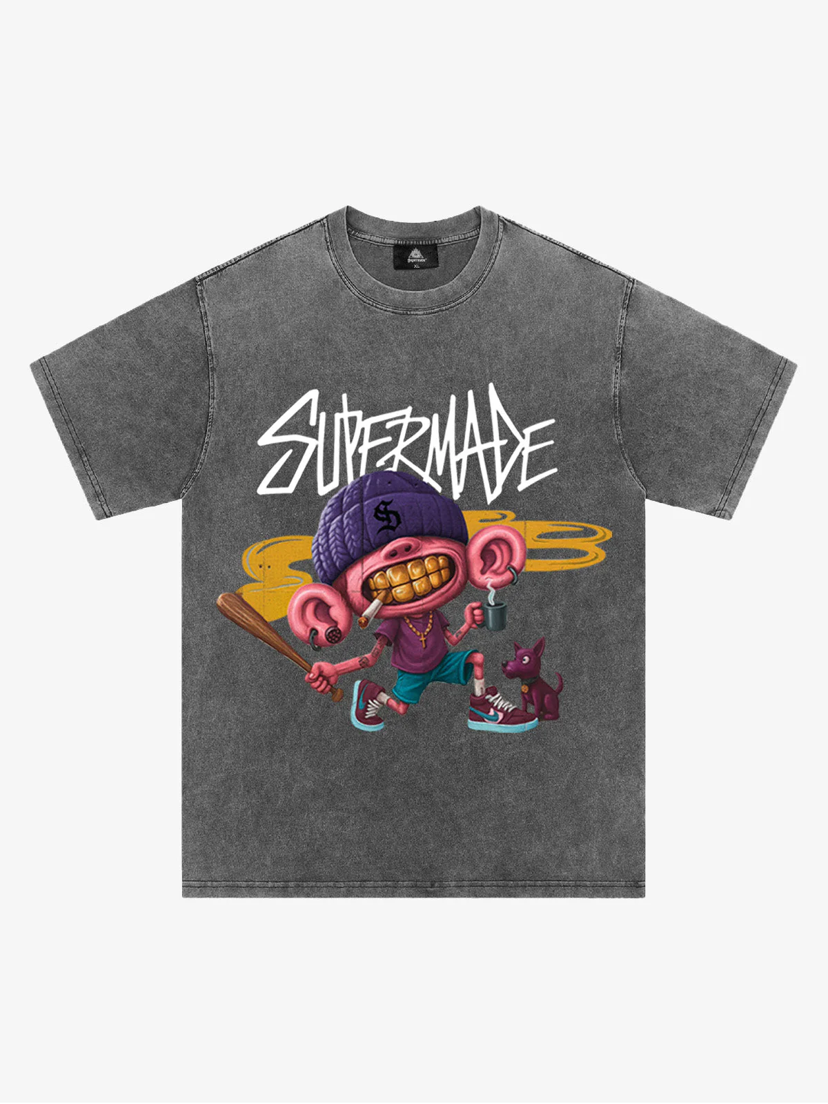 Thesupermade Cartoon Graffiti Trendy Weird Kid T-Shirt - Image 6