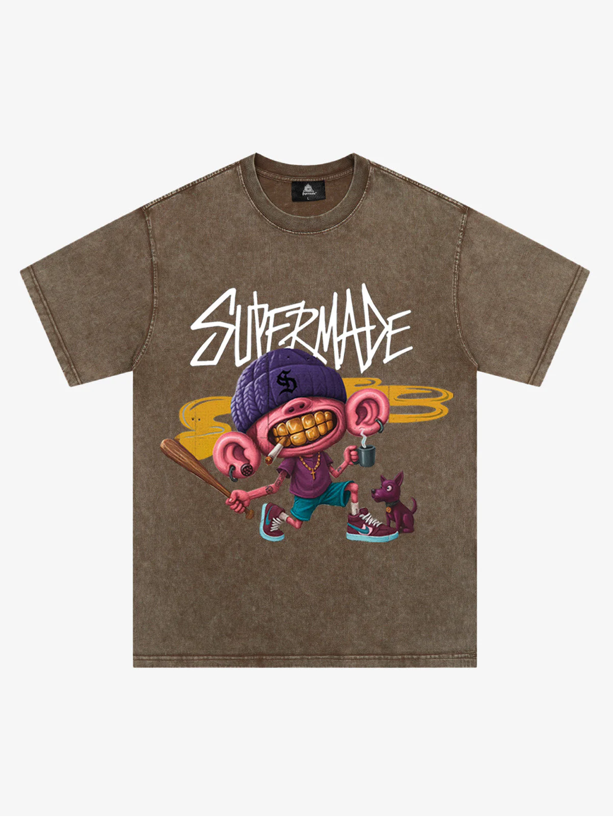 Thesupermade Cartoon Graffiti Trendy Weird Kid T-Shirt - Image 7