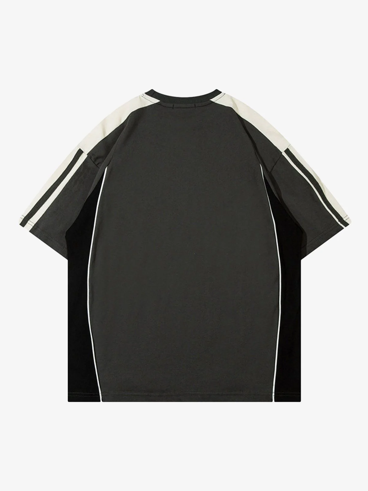 Color-Blocked Strip Racing T-shirt - 2076 - Image 7