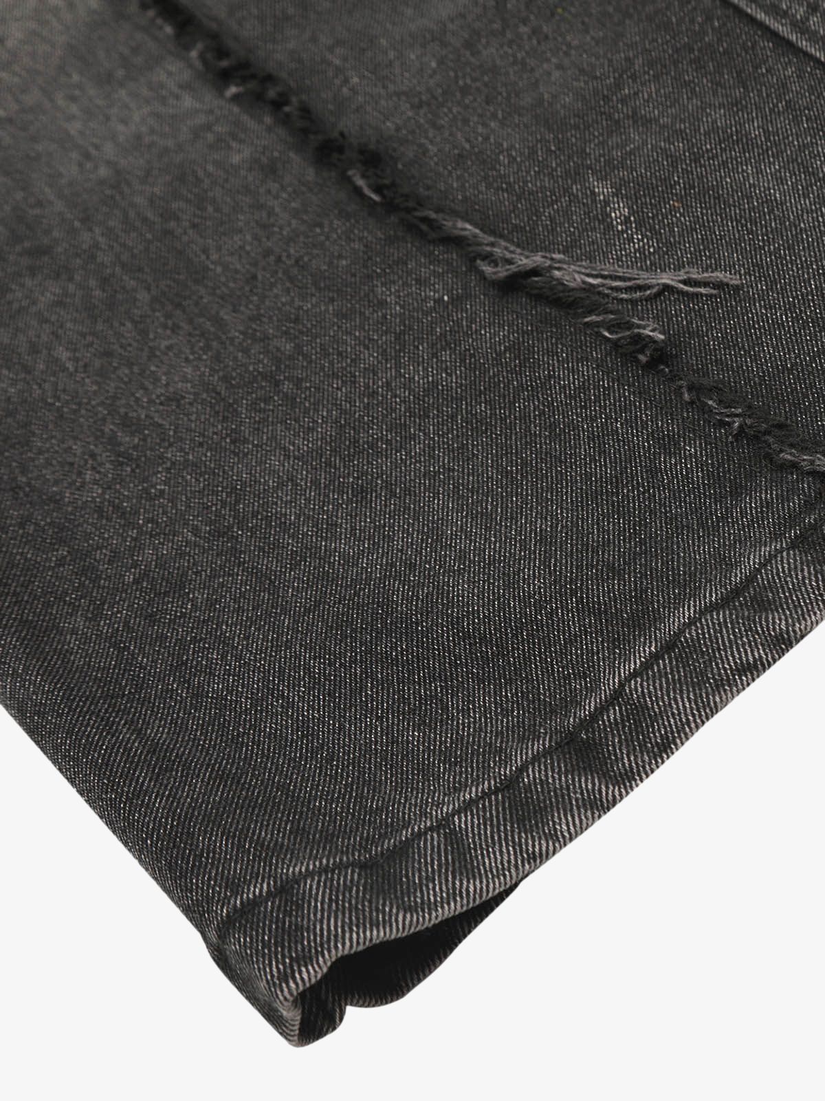 Thesupermade Detressed Raw Edge Multi-pocket Cargo Jeans - Image 7